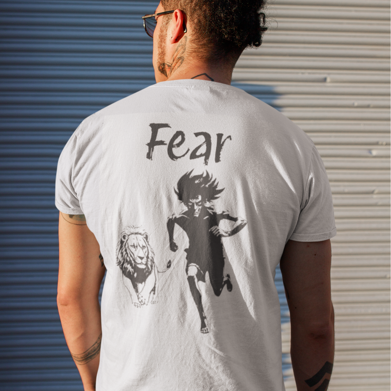 Feel the Fear Unisex Garment-Dyed T-shirt, Graphic Tee, Inspirational Shirt, Motivational Clothing, Fearless Apparel product thumbnail image