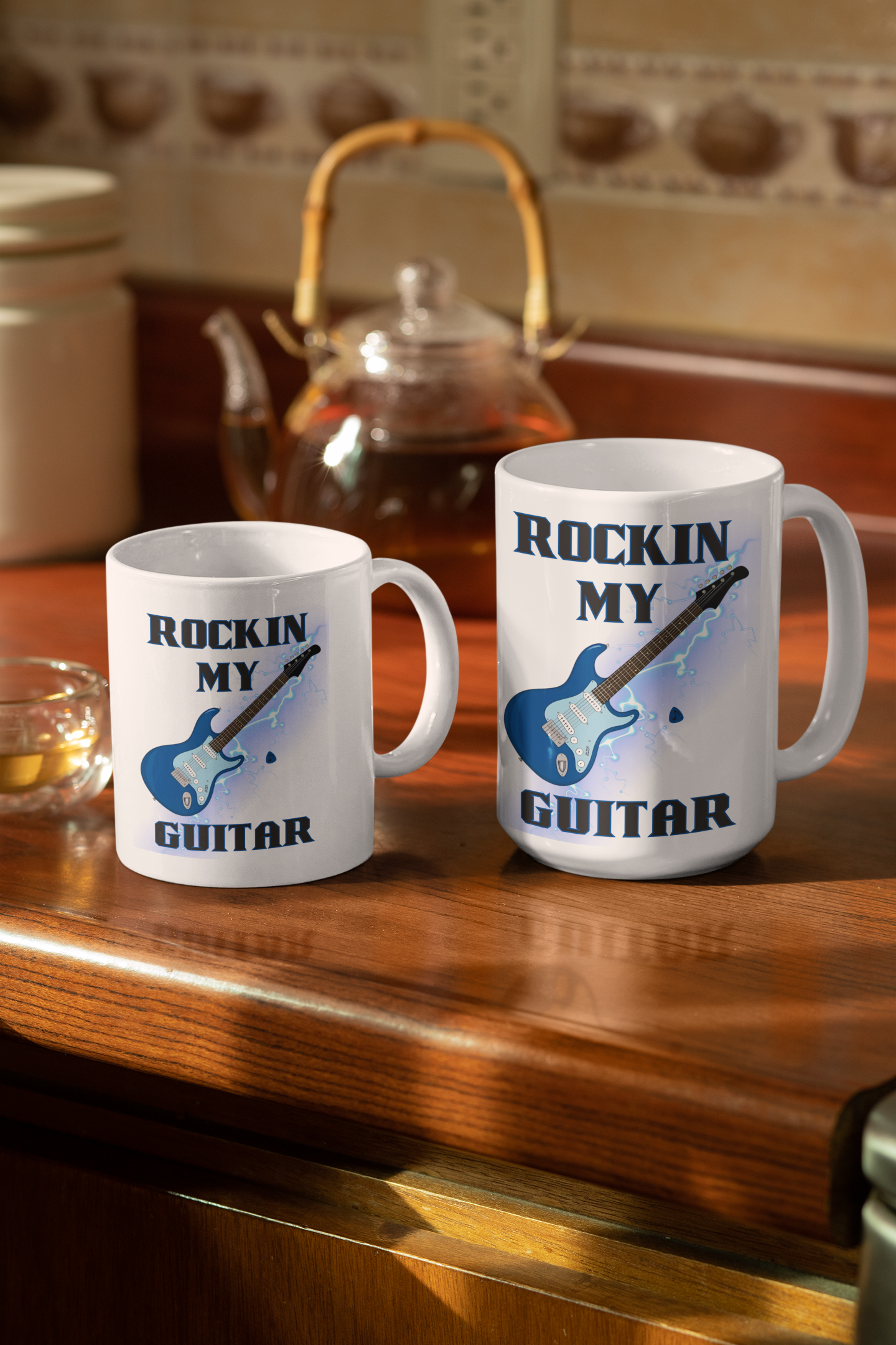 Rockin' Guitar Ceramic Mug - 11oz &amp; 15oz Coffee Cup for Music Lovers product thumbnail image