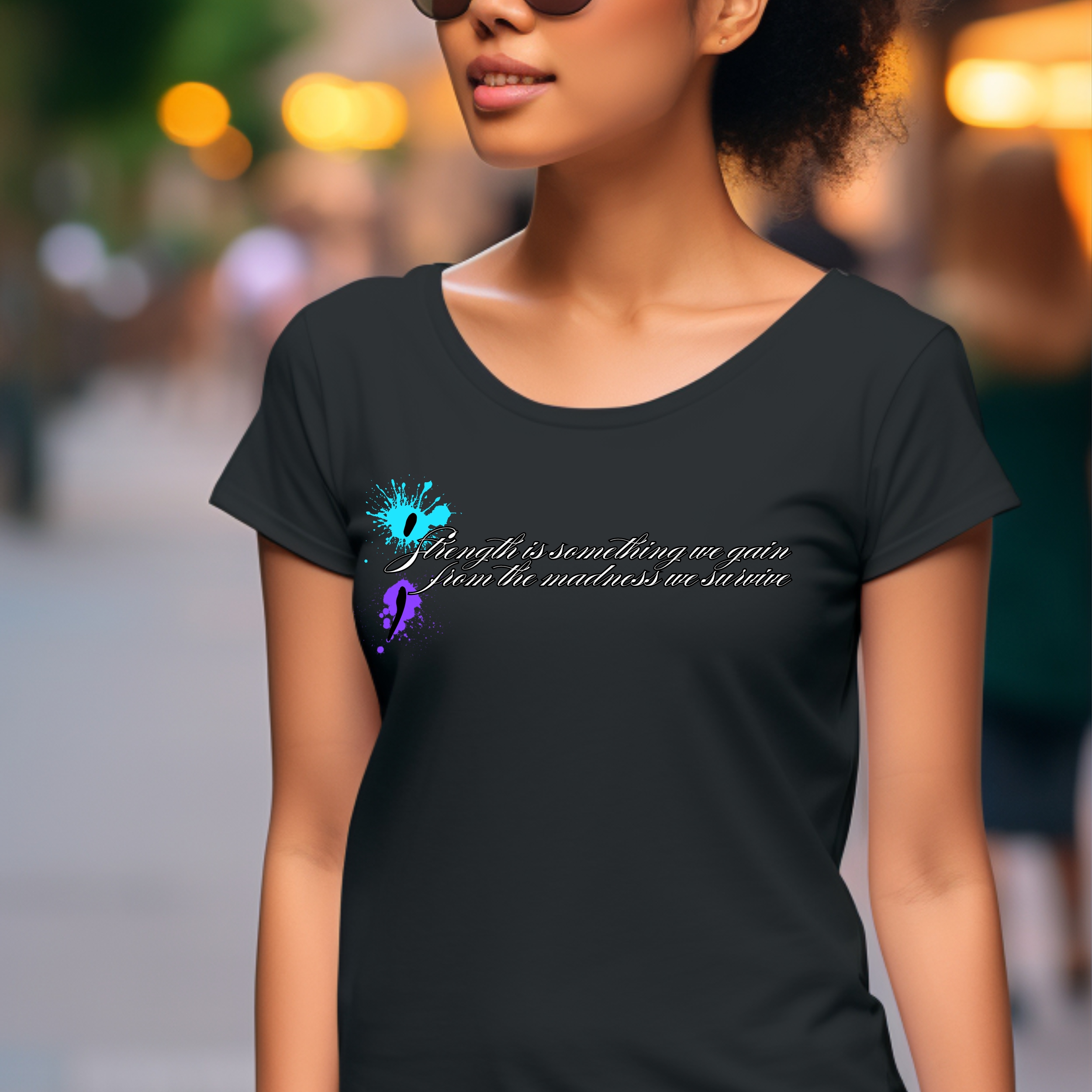 ;Strength is Something We Gain... Awareness & Resilience T-Shirt product thumbnail image ;Strength is Something We Gain... Awareness & Resilience T-Shirt product thumbnail image