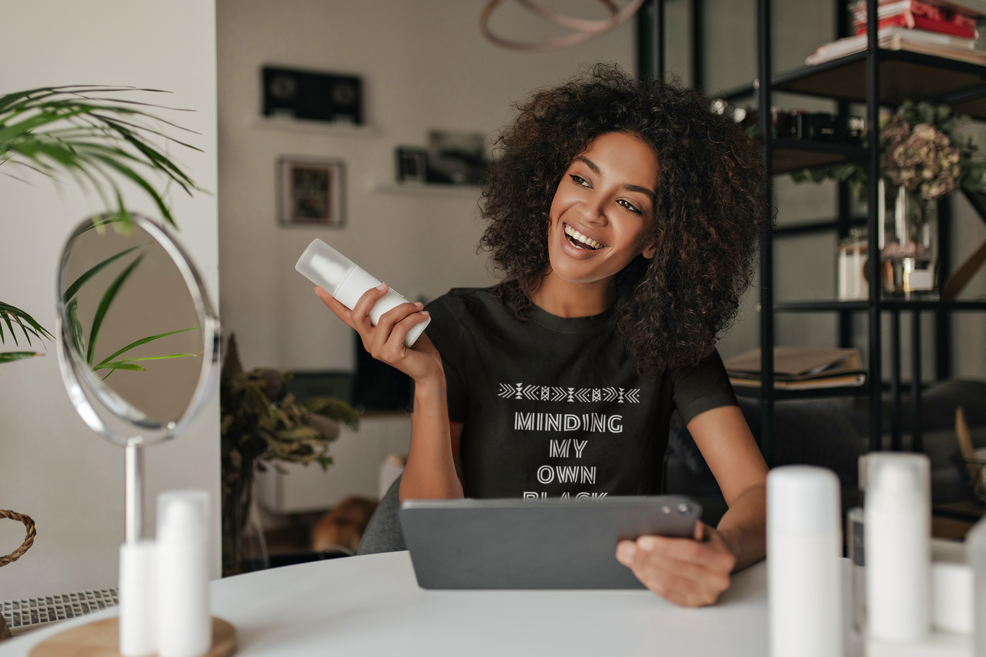 Black Minding My Own Black Business T-Shirt (Unisex) product thumbnail image