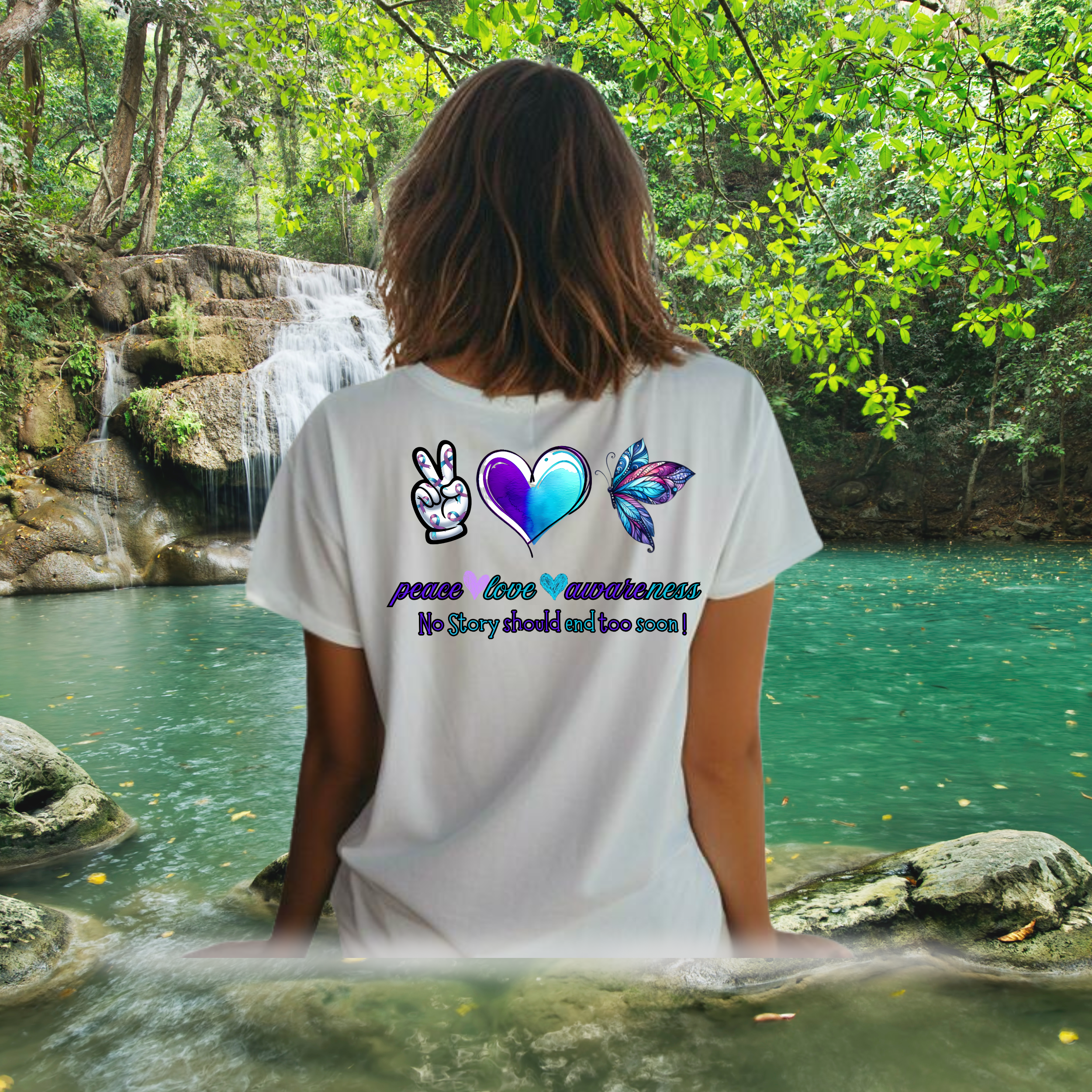 Peace Love Awareness Tee product thumbnail image