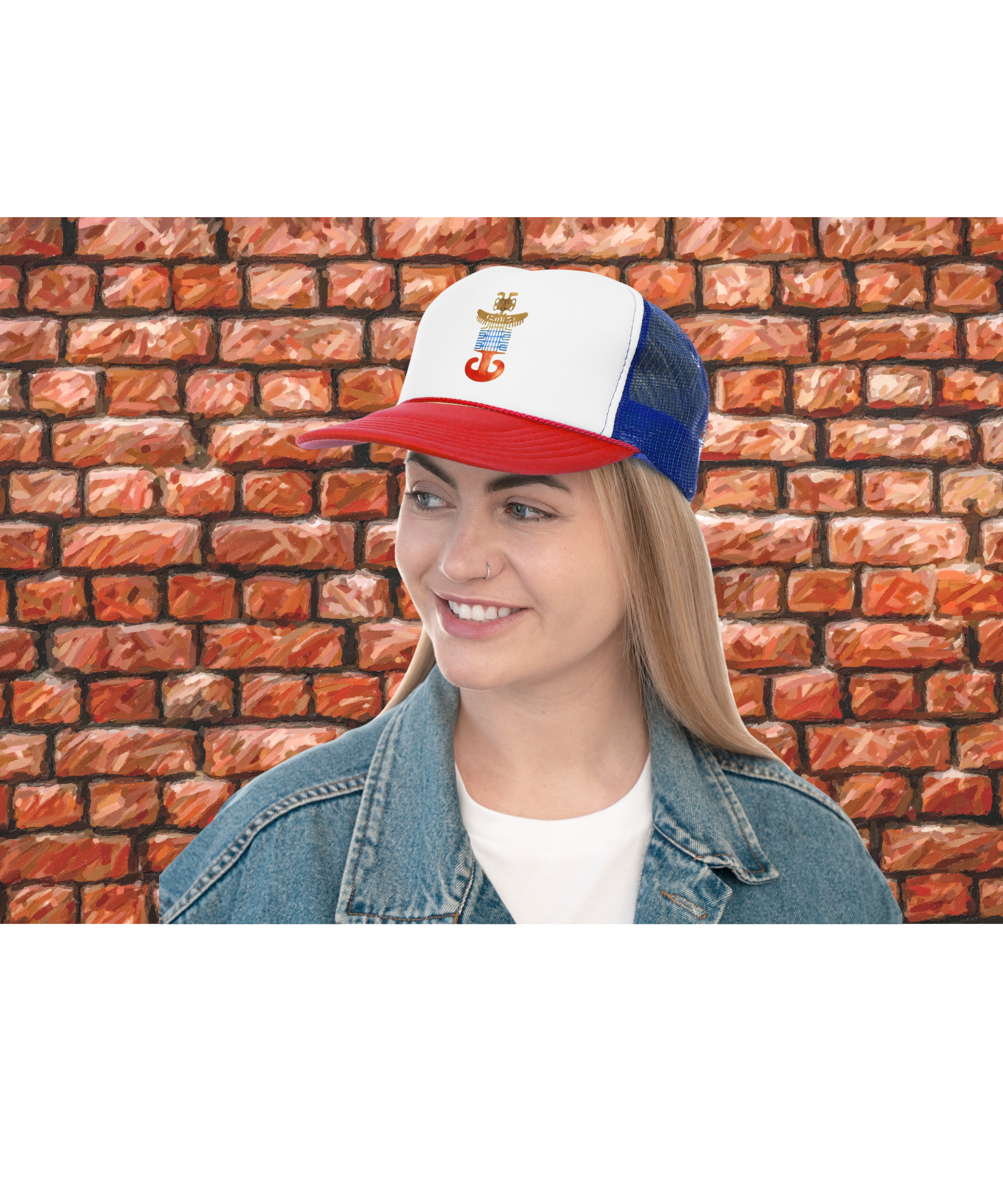 Stylish Artistic Trucker Cap with Unique Design product thumbnail image