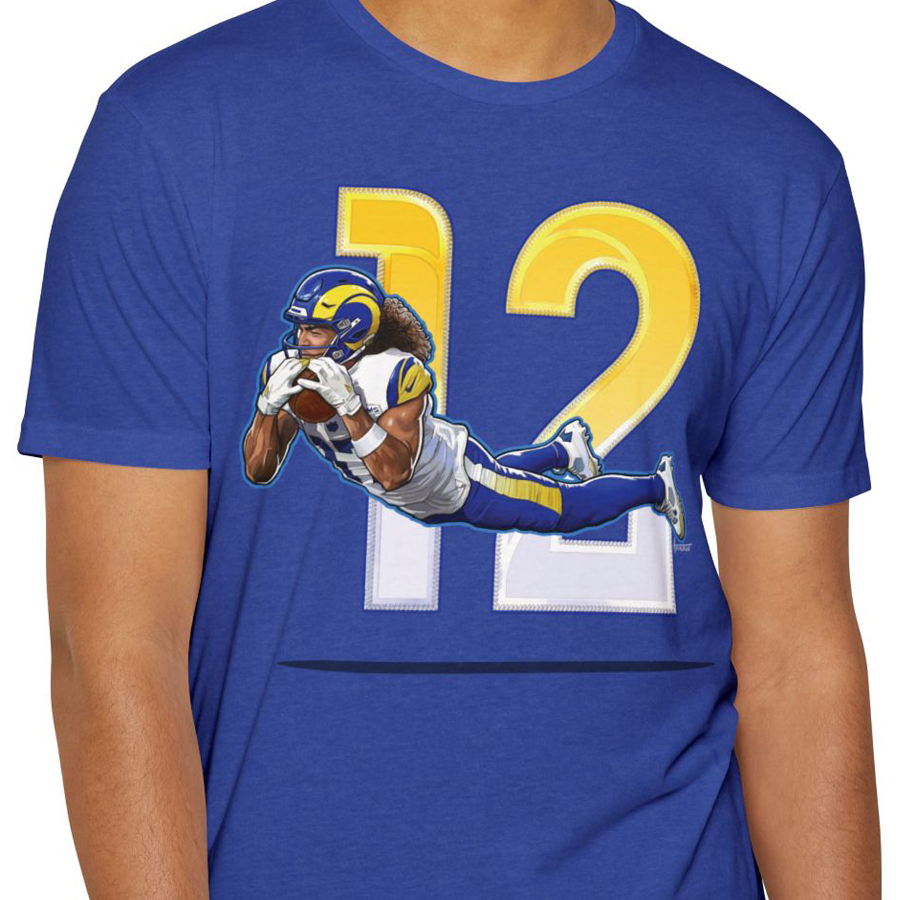 LA Rams Puka Nacua Unisex CVC Jersey T-shirt product thumbnail image LA Rams Puka Nacua Unisex CVC Jersey T-shirt product thumbnail image