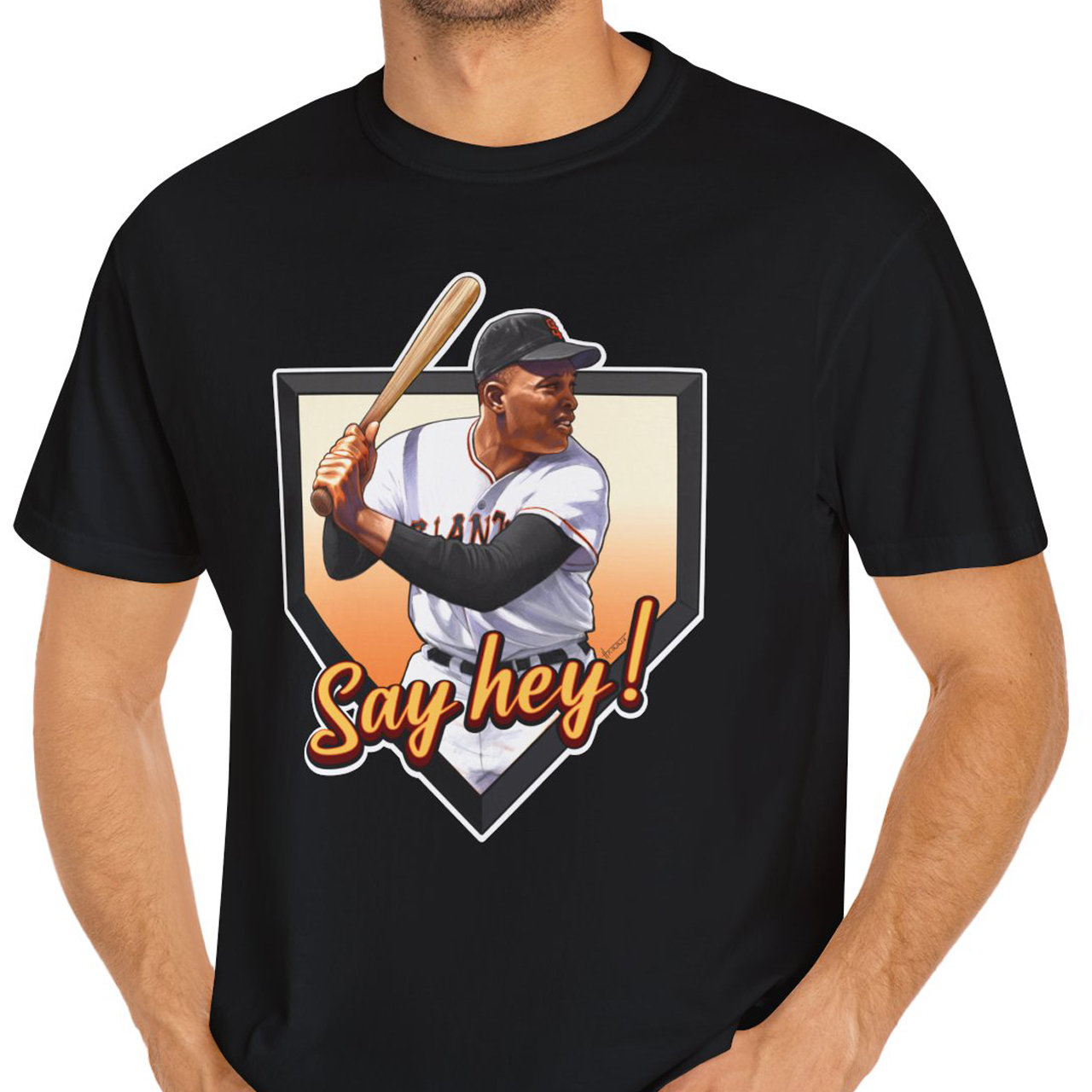 San Francisco Giants Willie Mays Say Hey! Unisex Garment-Dyed T-shirt product thumbnail image San Francisco Giants Willie Mays Say Hey! Unisex Garment-Dyed T-shirt product thumbnail image