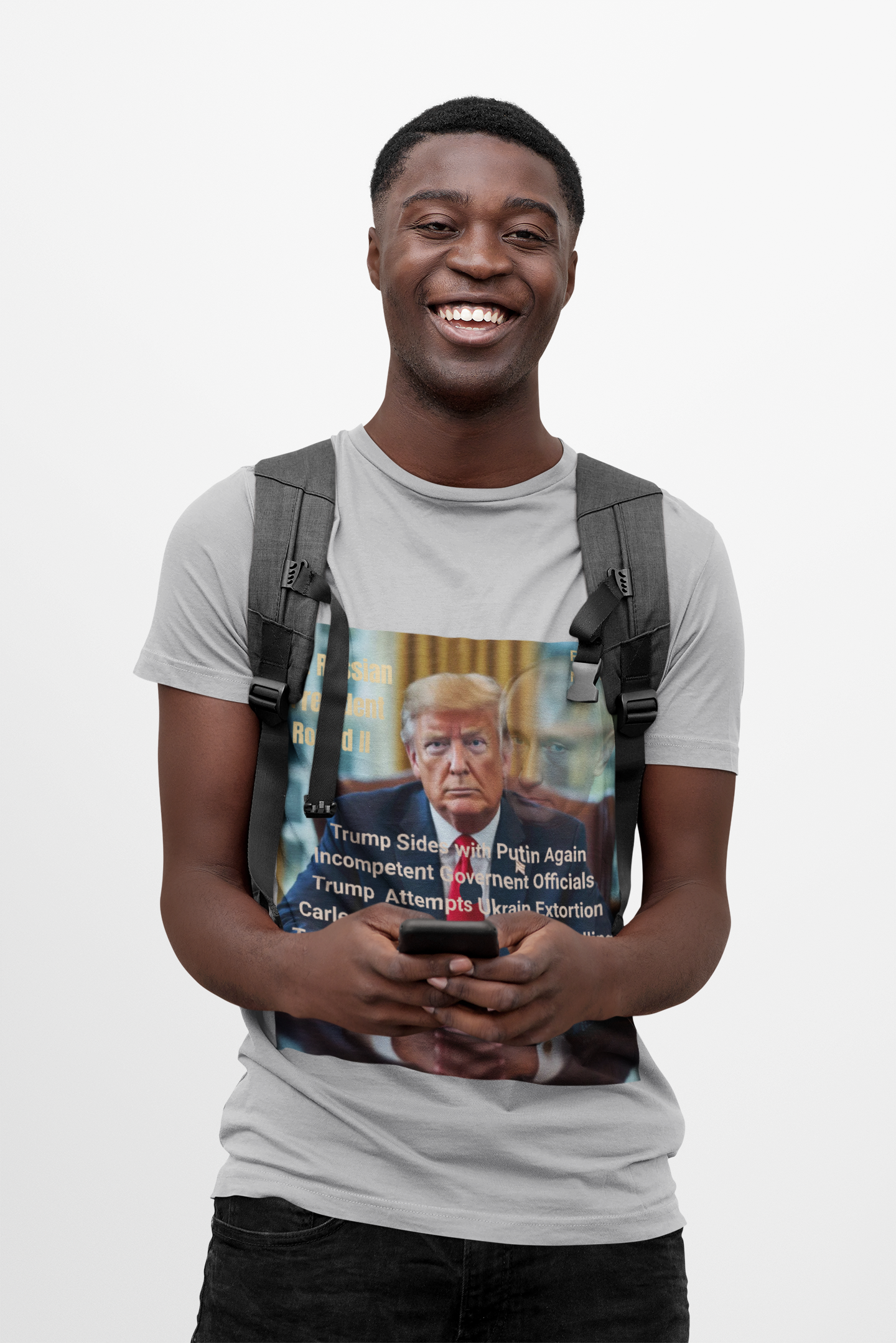 Trump 1st Russian President Unisex Tee - Political Satire God Bless the President product thumbnail image Trump 1st Russian President Unisex Tee - Political Satire God Bless the President product thumbnail image