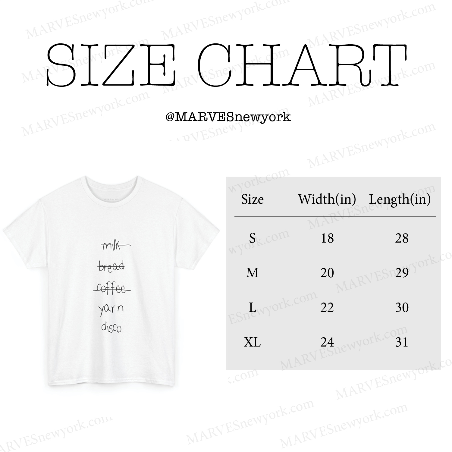 Maker's Essentials, Yarn & Disco Shopping List Graphic Tee product thumbnail image Maker's Essentials, Yarn & Disco Shopping List Graphic Tee product thumbnail image