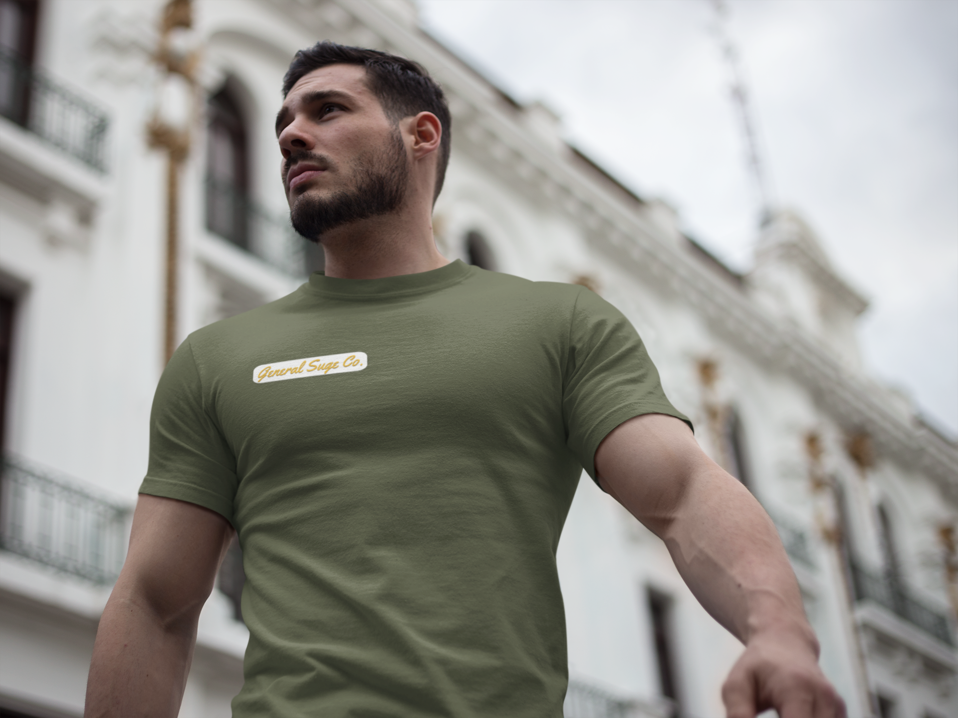 Parachuting Bear Cotton Tee - Fun Graphic Shirt, Military Bold Casual Gift for Adults &amp; Teens, General Suge Co, Everyday Wear product thumbnail image