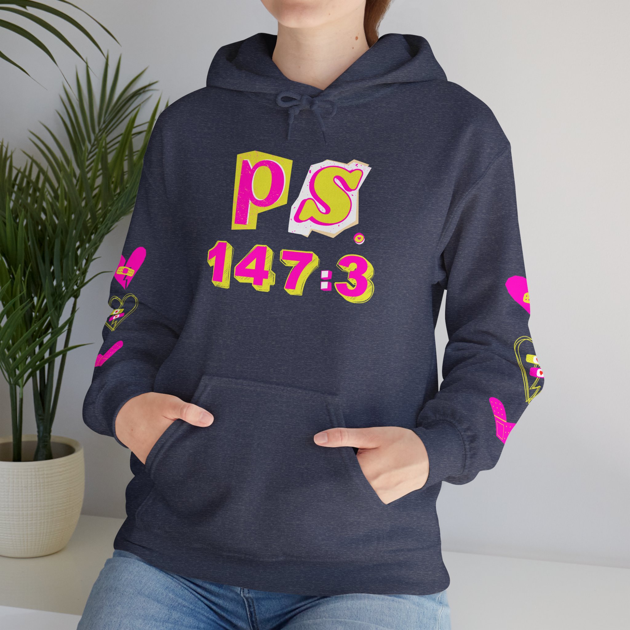 PS. 147:3 Unisex Heavy Blend™ Hooded Sweatshirt product thumbnail image PS. 147:3 Unisex Heavy Blend™ Hooded Sweatshirt product thumbnail image