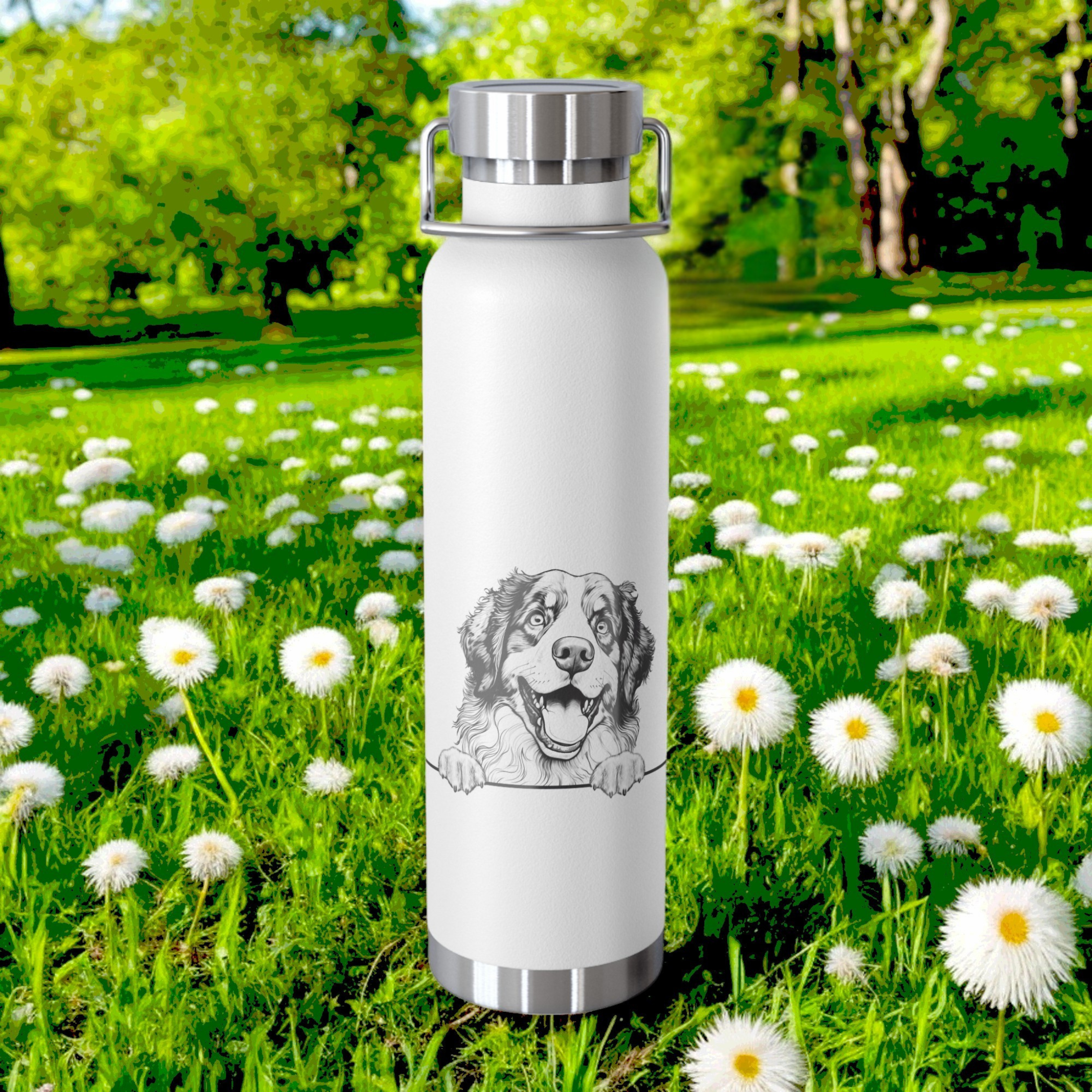 Bernese Mountain Dog Copper Water Bottle - 22oz Vacuum Insulated product thumbnail image Bernese Mountain Dog Copper Water Bottle - 22oz Vacuum Insulated product thumbnail image