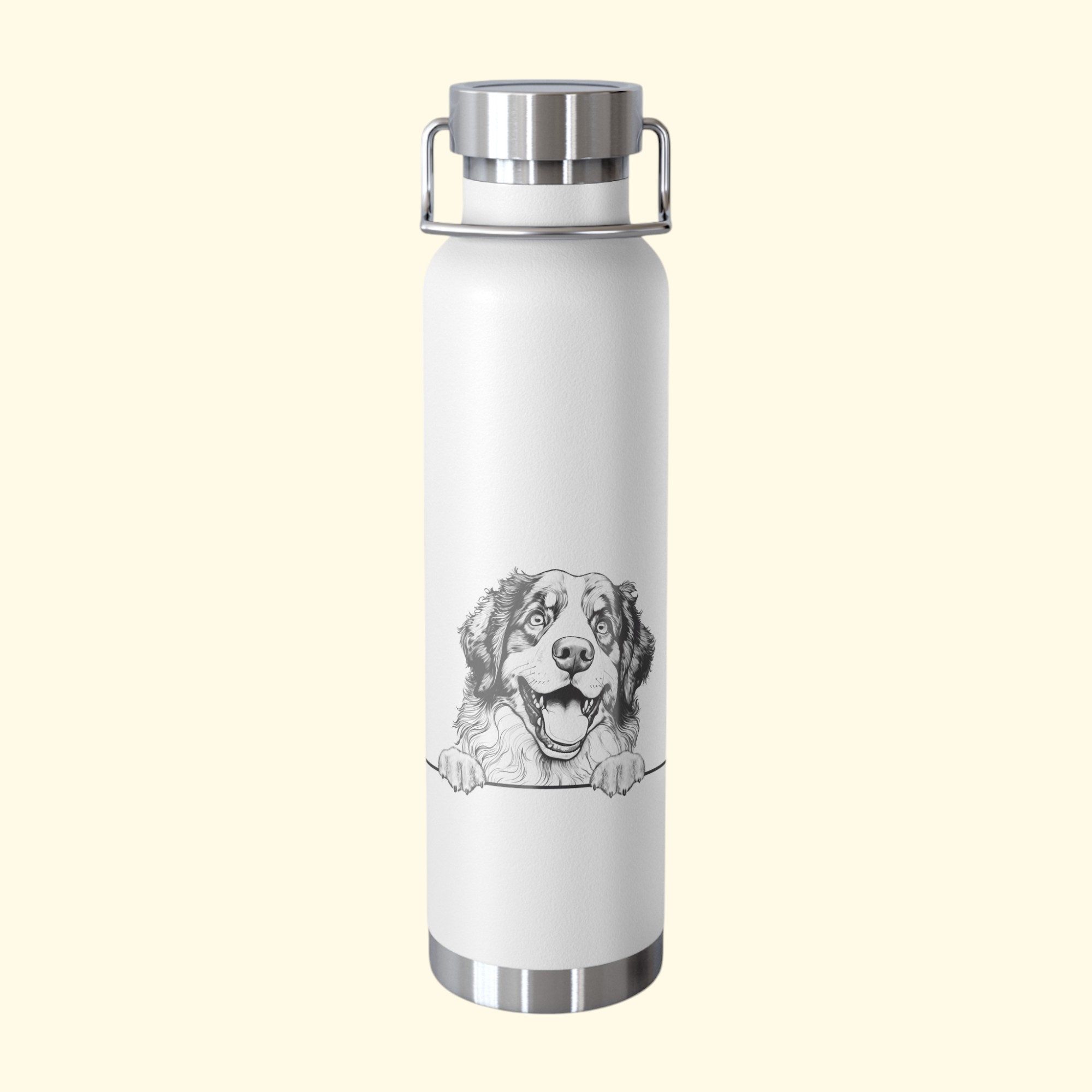  Bernese Mountain Dog Copper Water Bottle - 22oz Vacuum Insulated