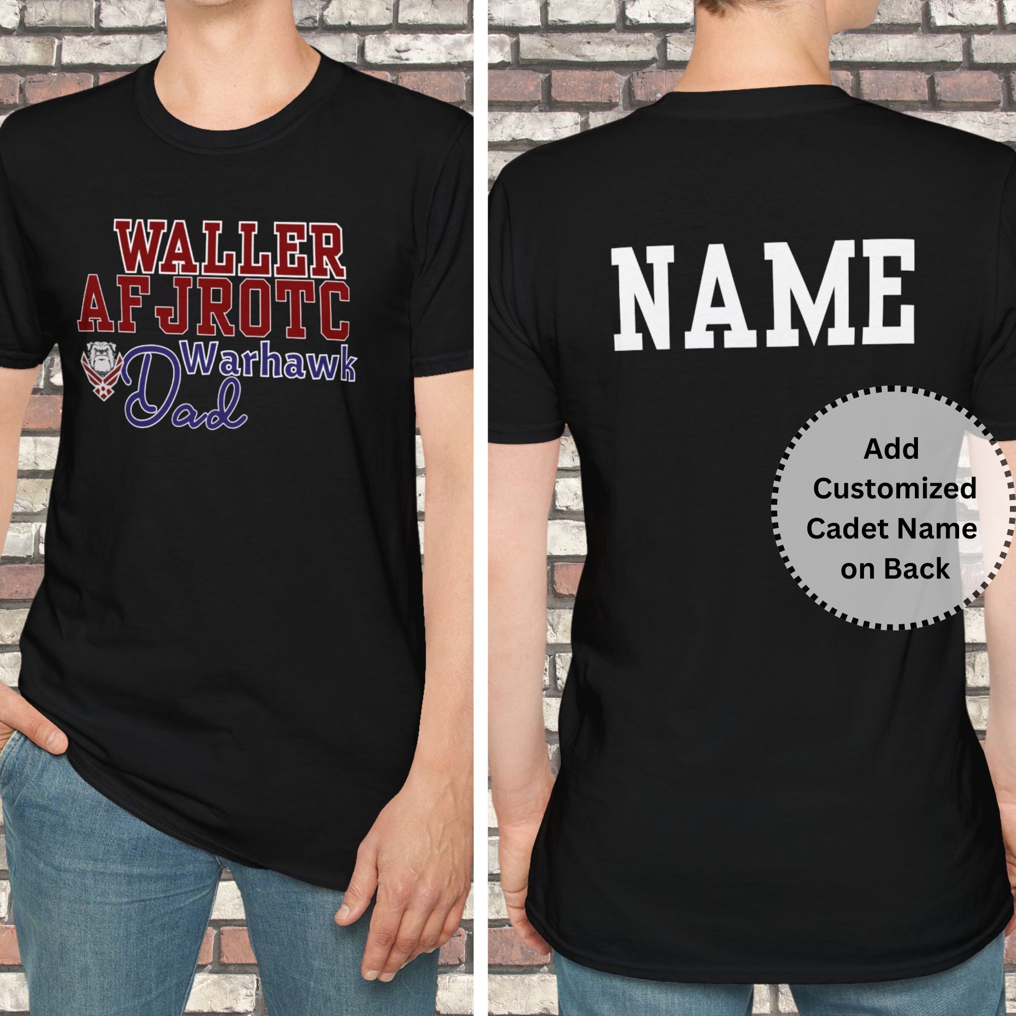 Customized WHS AFJROTC Warhawk Dad T-Shirt
