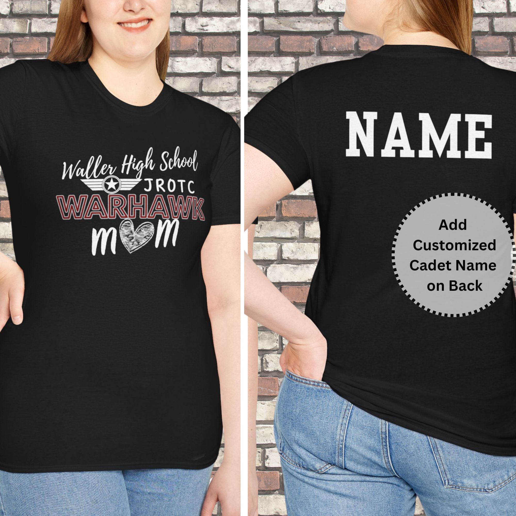 Custom Waller High School JROTC Warhawk Mom Unisex T-Shirt