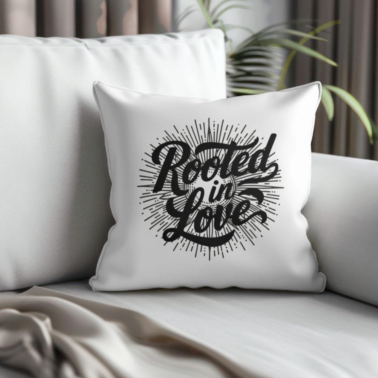Square Pillow - Rooted in Love