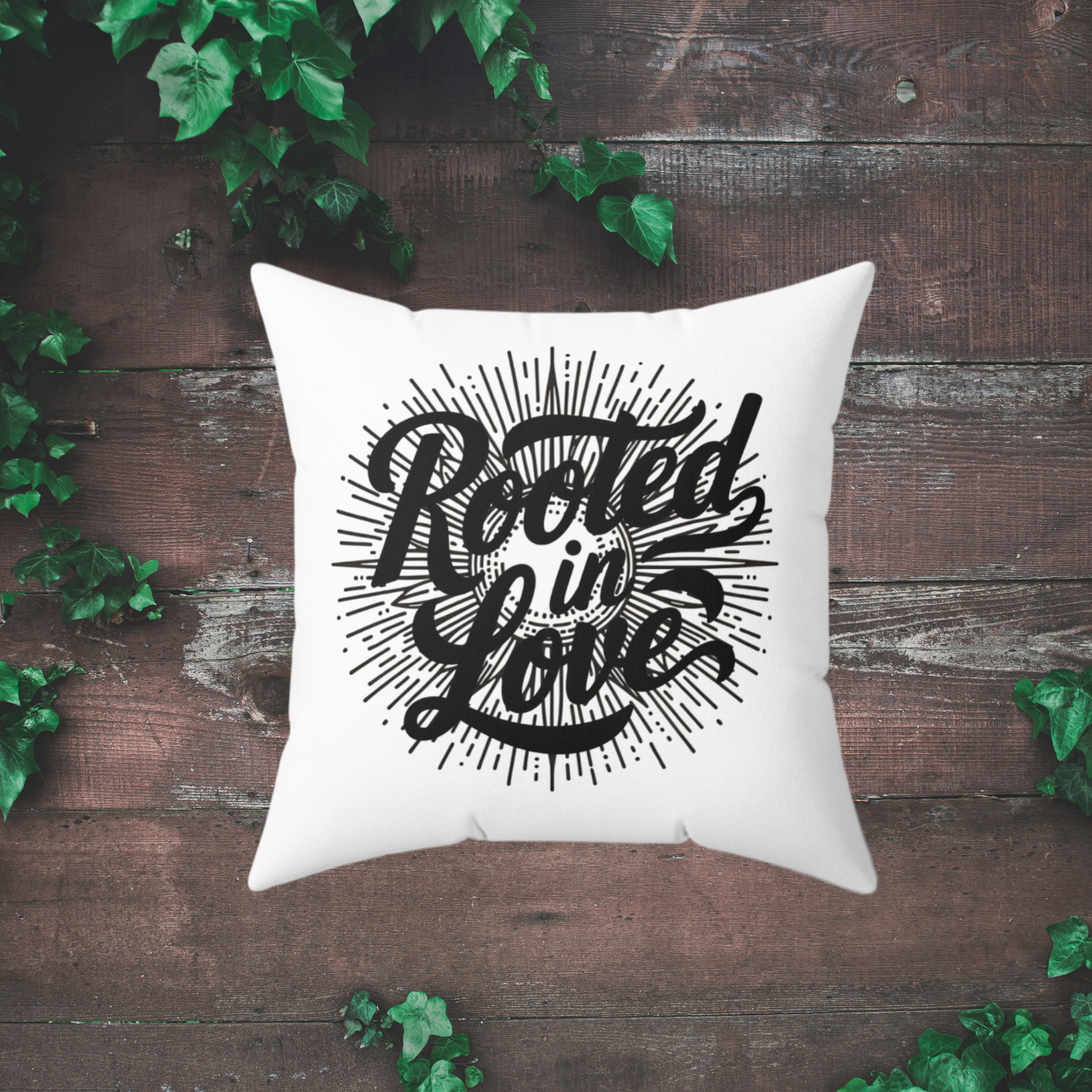 Square Pillow - Rooted in Love product thumbnail image Square Pillow - Rooted in Love product thumbnail image