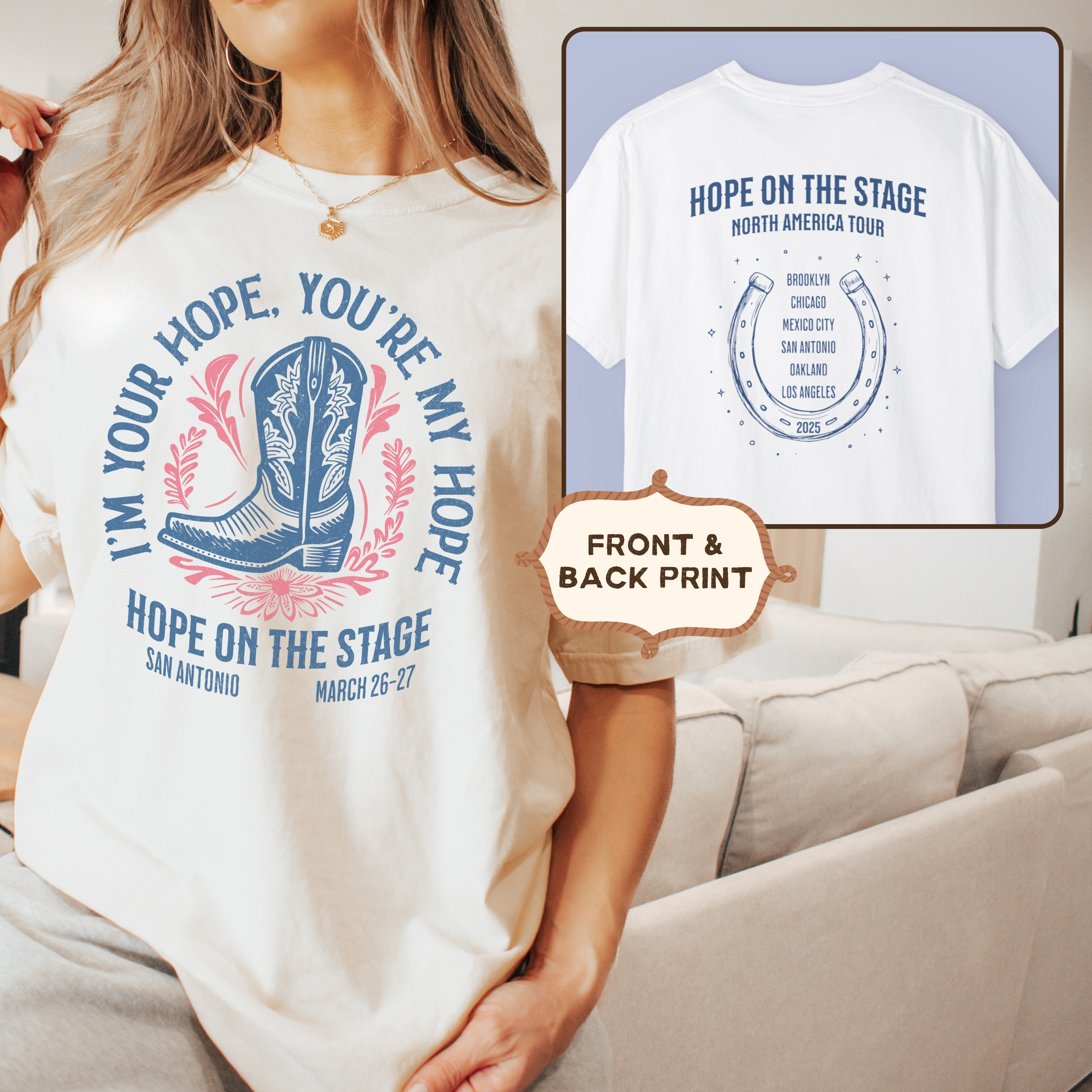 Hobi HOTS Cowboy UNISEX Comfort Colors Tee, Printed on FRONT and BACK, Designed for ARMY, by ARMY product thumbnail image Hobi HOTS Cowboy UNISEX Comfort Colors Tee, Printed on FRONT and BACK, Designed for ARMY, by ARMY product thumbnail image