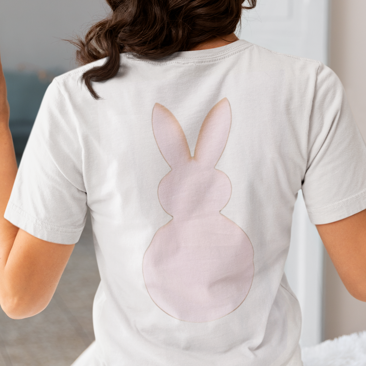Cute Bunny T-Shirt, Easter Gift, Spring Fashion, Unisex Tee, Animal Lovers, Casual Wear, Gift for Her/Him product thumbnail image