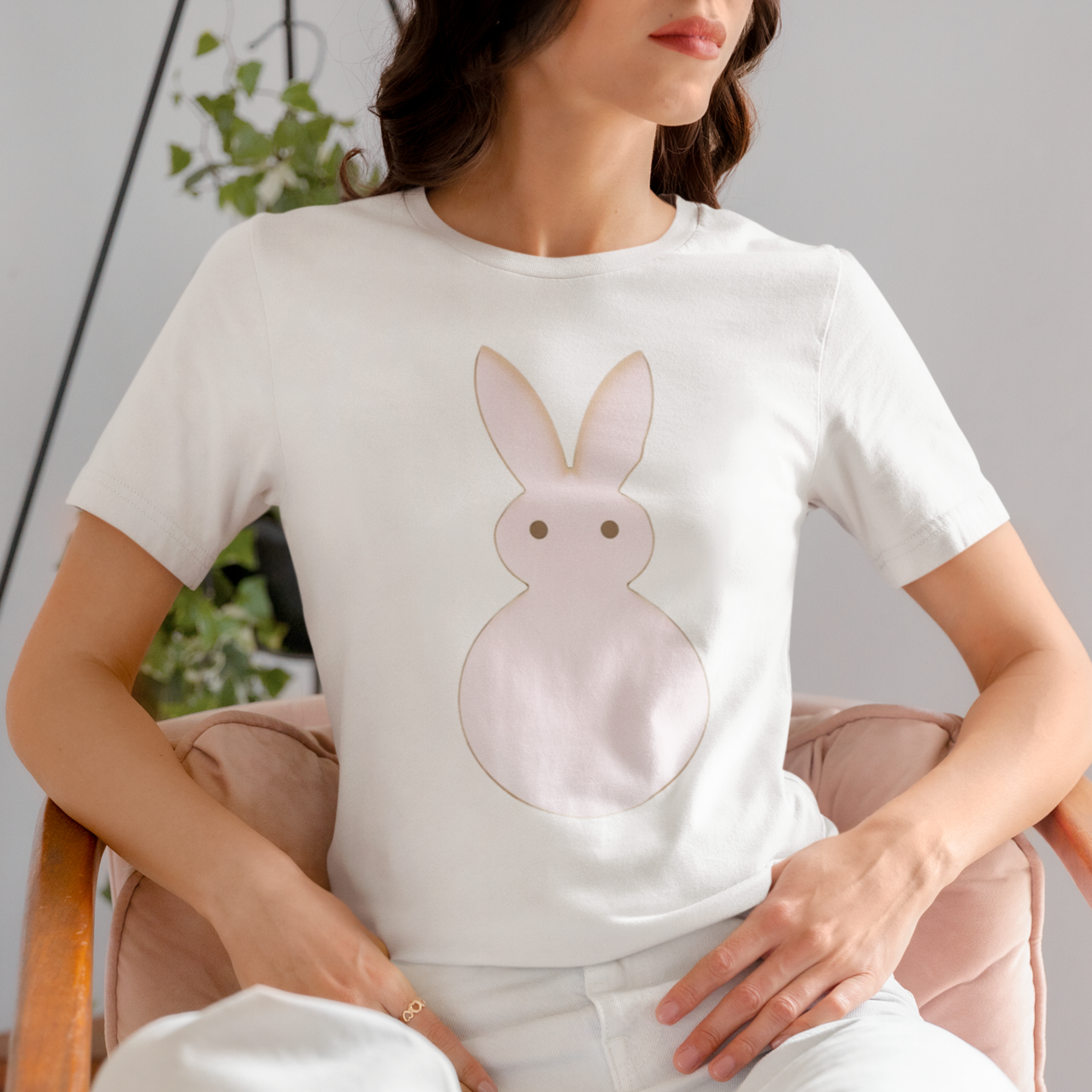Cute Bunny T-Shirt, Easter Gift, Spring Fashion, Unisex Tee, Animal Lovers, Casual Wear, Gift for Her/Him product thumbnail image