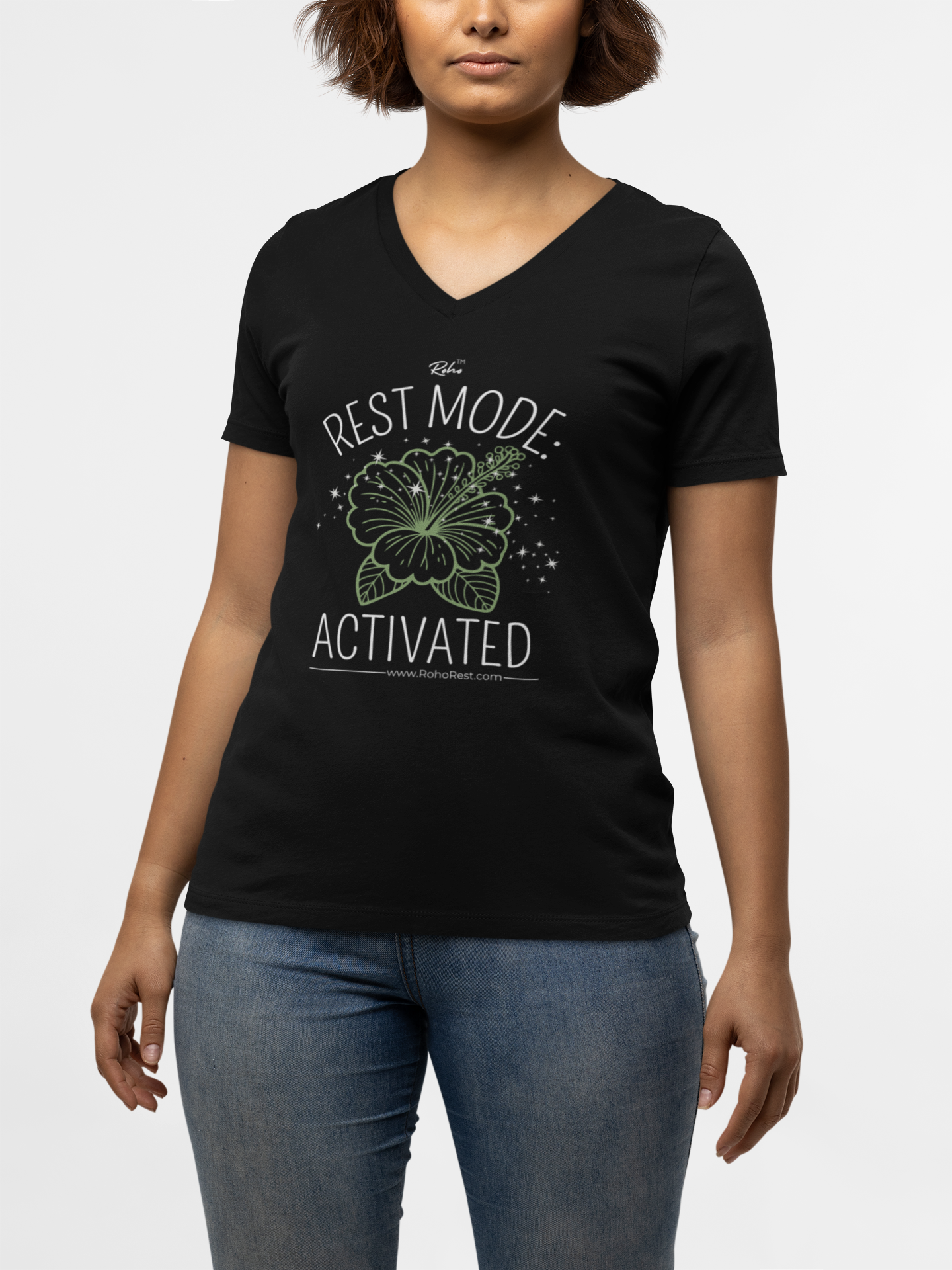 Rest Mode: Activated V-neck product thumbnail image Rest Mode: Activated V-neck product thumbnail image