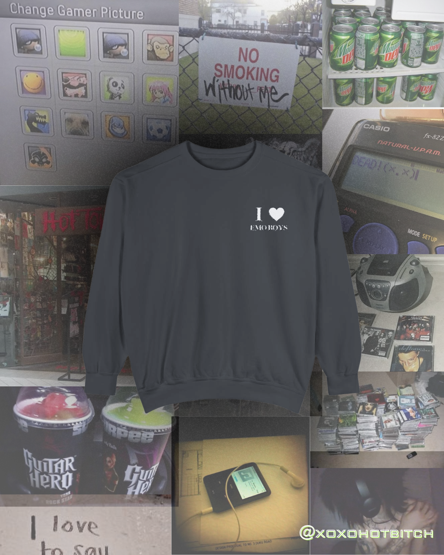 i <3 emo boys crew neck i <3 emo boys crew neck