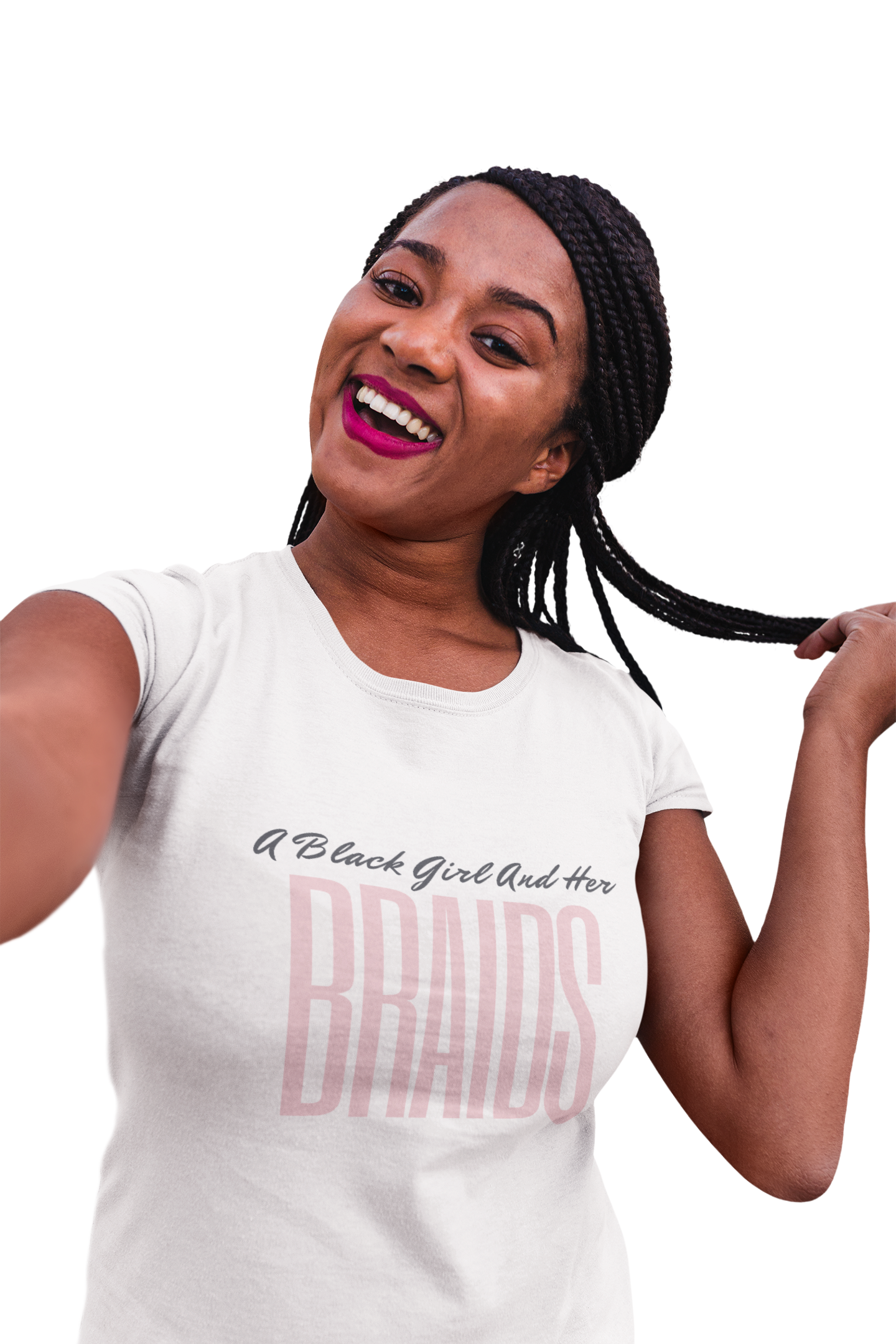 Custom T-Shirt "A Black Girl And Her Braids" Hair Mood Shirt product thumbnail image