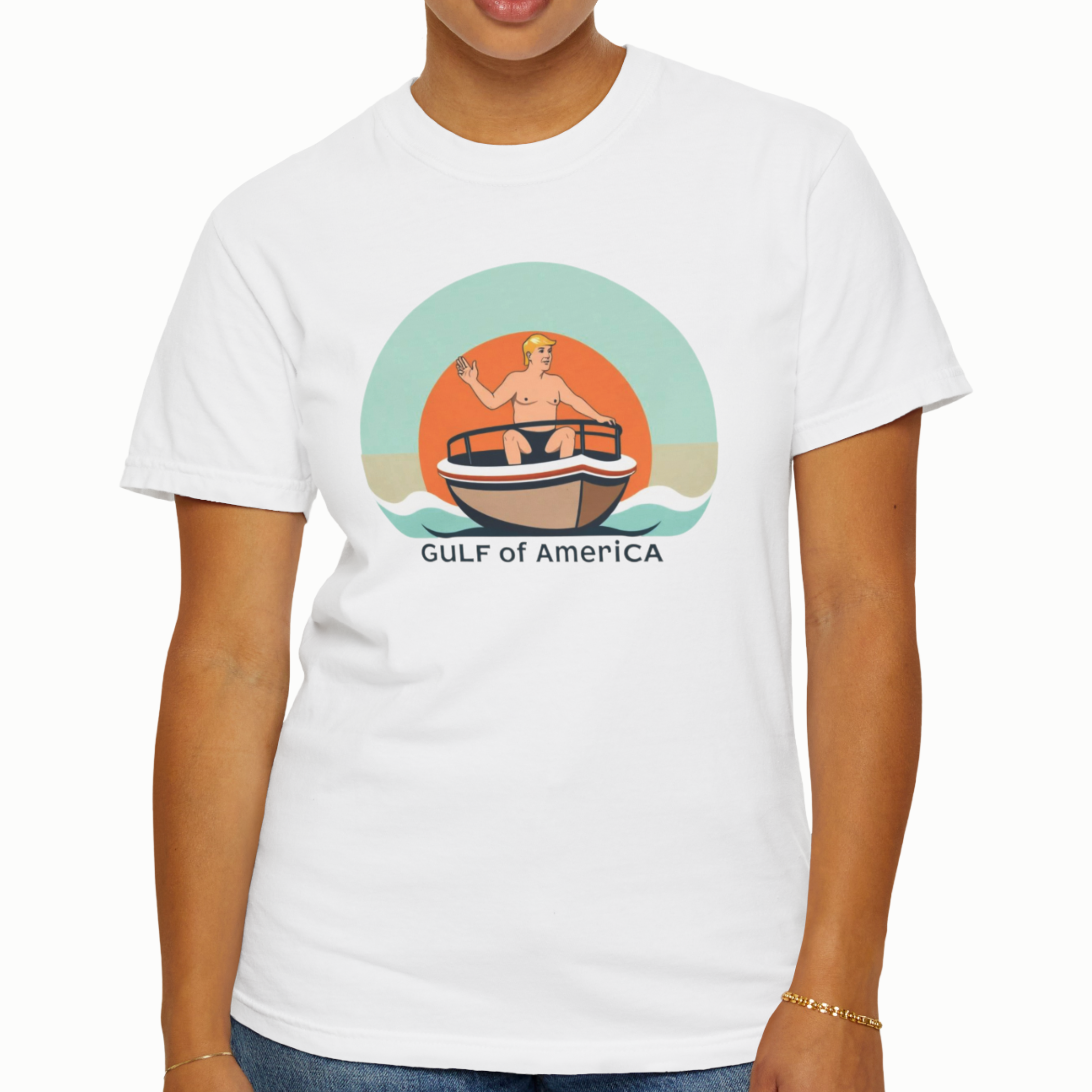 Gulf of America Unisex Tee, Graphic T-Shirt, Ocean Vibes Tee, Summer Beach Shirt, Coastal Graphic Top product thumbnail image
