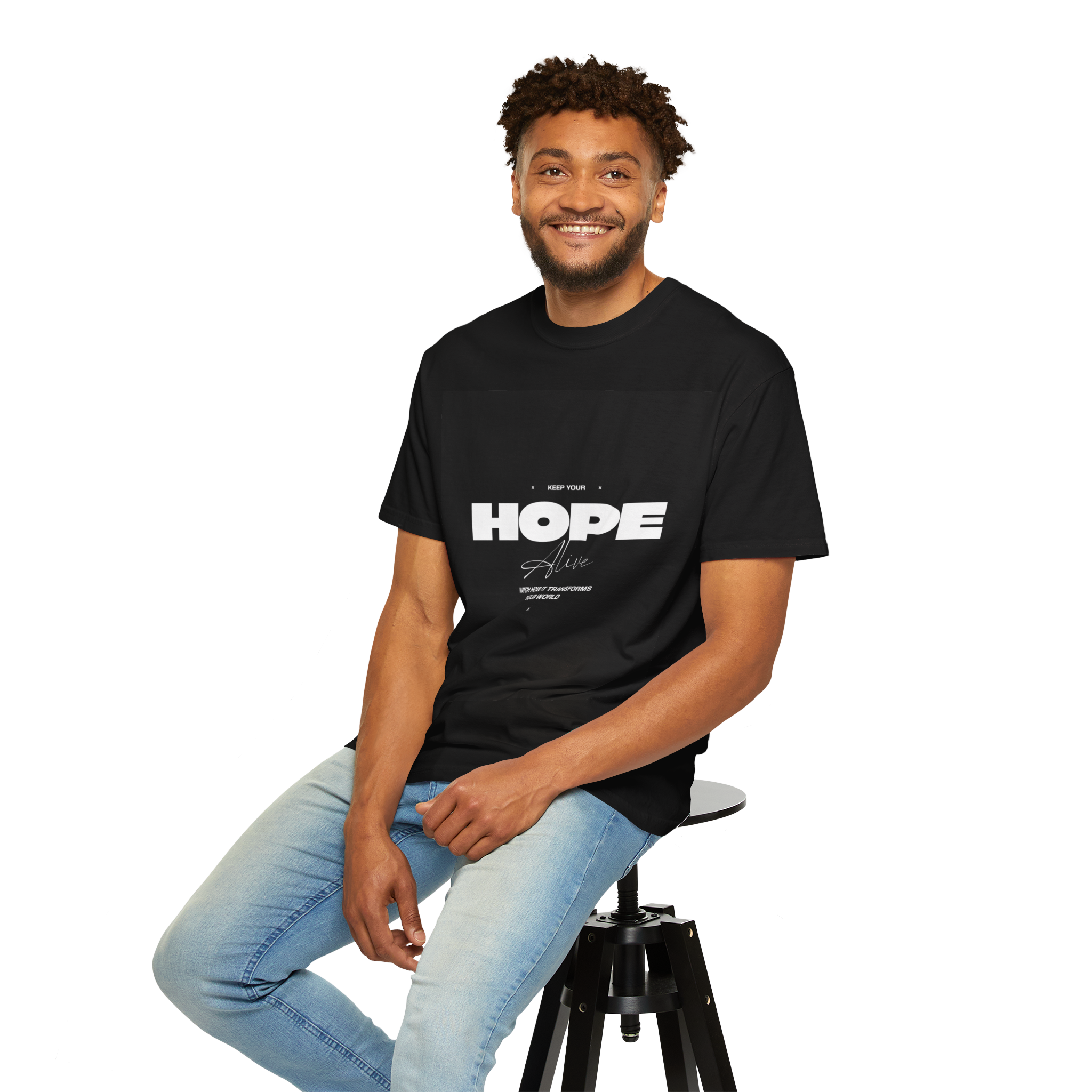Unisex Hope Alive T-Shirt - Inspirational Garment-Dyed Tee  product thumbnail image