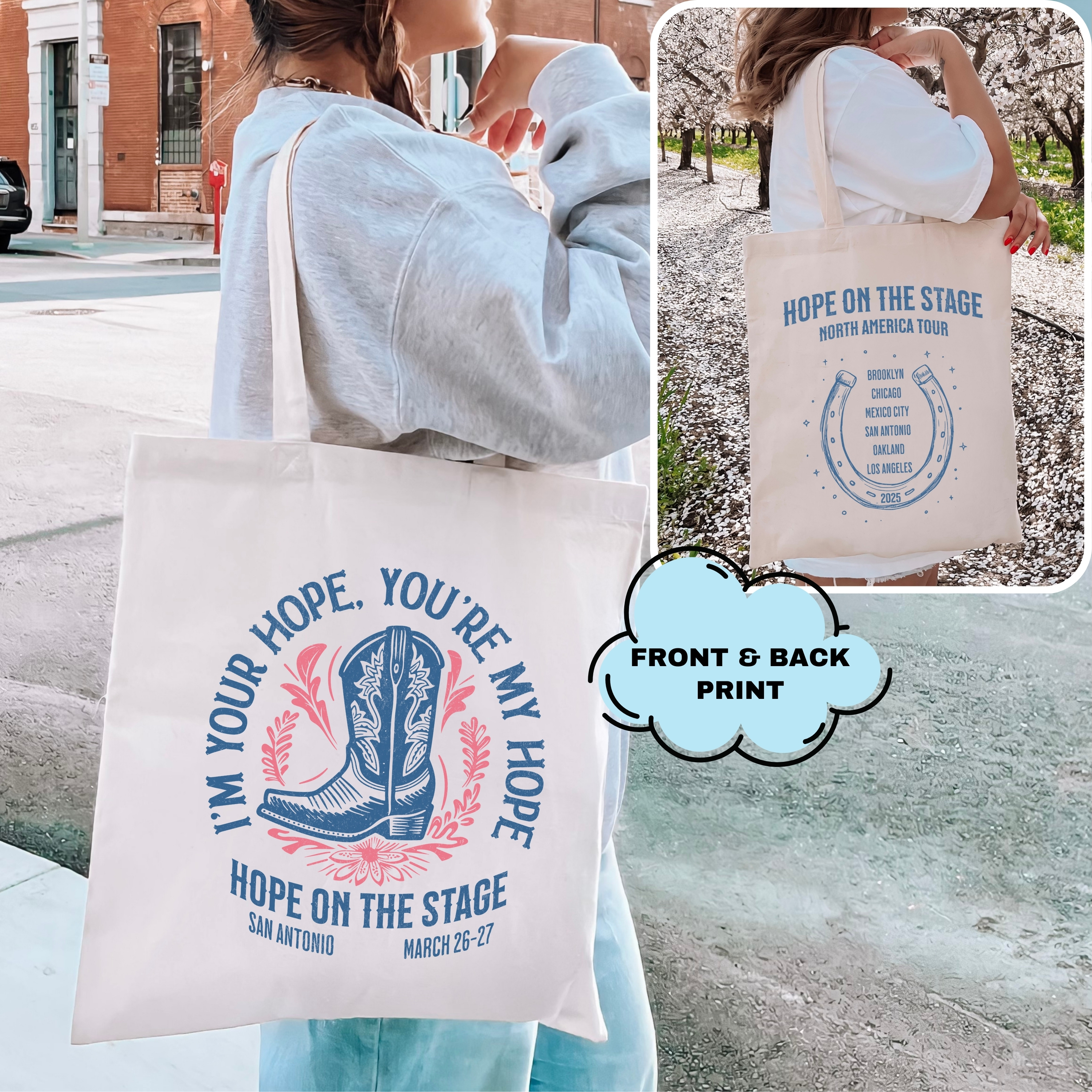 Hobi Cowboy HOTS Tour Cotton Canvas Tote Bag, Printed on FRONT and BACK, Deisgned for ARMY, by ARMY product thumbnail image Hobi Cowboy HOTS Tour Cotton Canvas Tote Bag, Printed on FRONT and BACK, Deisgned for ARMY, by ARMY product thumbnail image