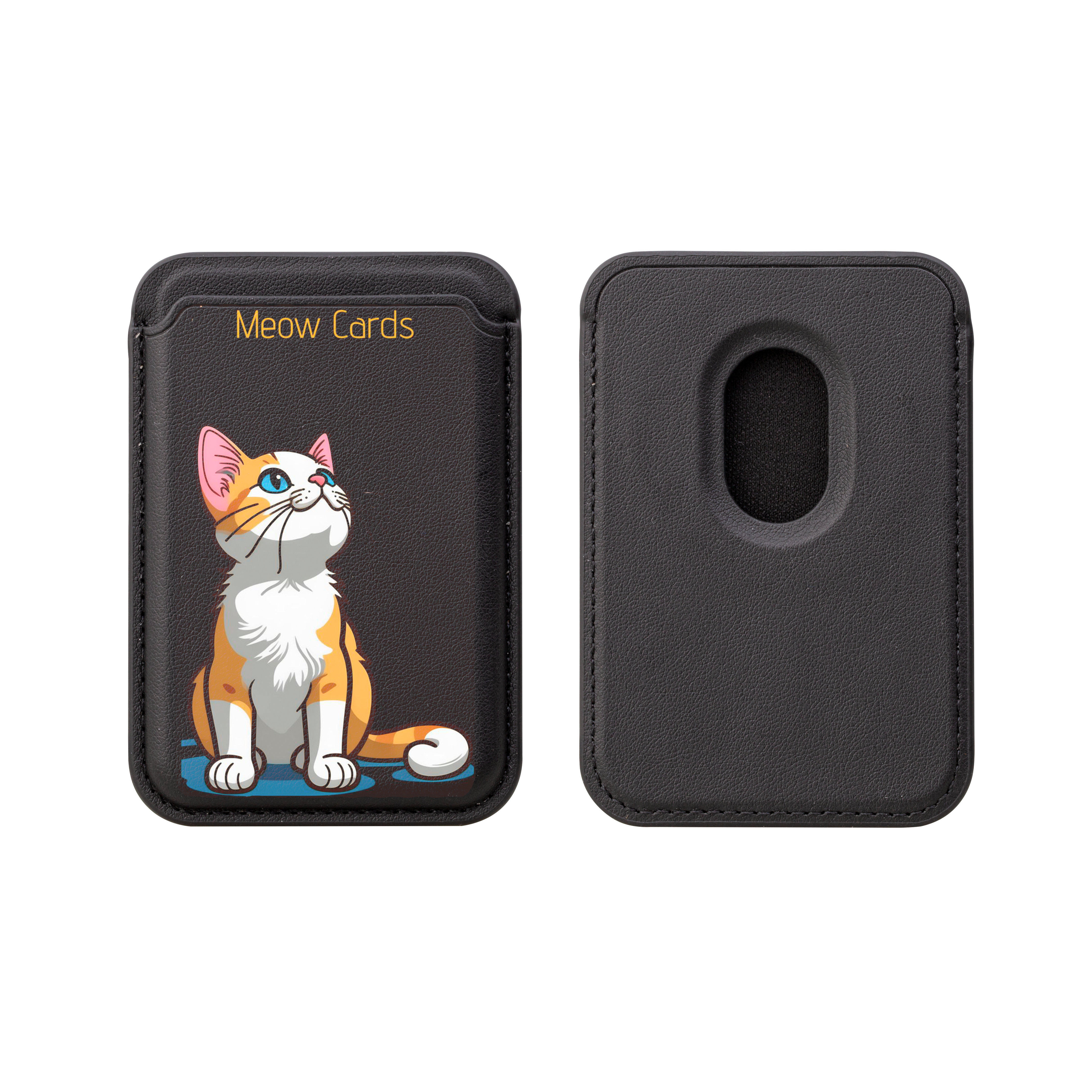 Purrfectly Sleek – Vegan MagSafe Wallet With Meow Power product thumbnail image Purrfectly Sleek – Vegan MagSafe Wallet With Meow Power product thumbnail image