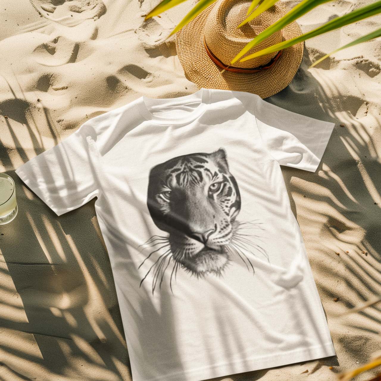 Tiger Face Tee, Unisex Graphic Shirt, Animal Print T-shirt, Wildlife Lover Gift, Jungle Theme Top, Safari Inspired Apparel product thumbnail image