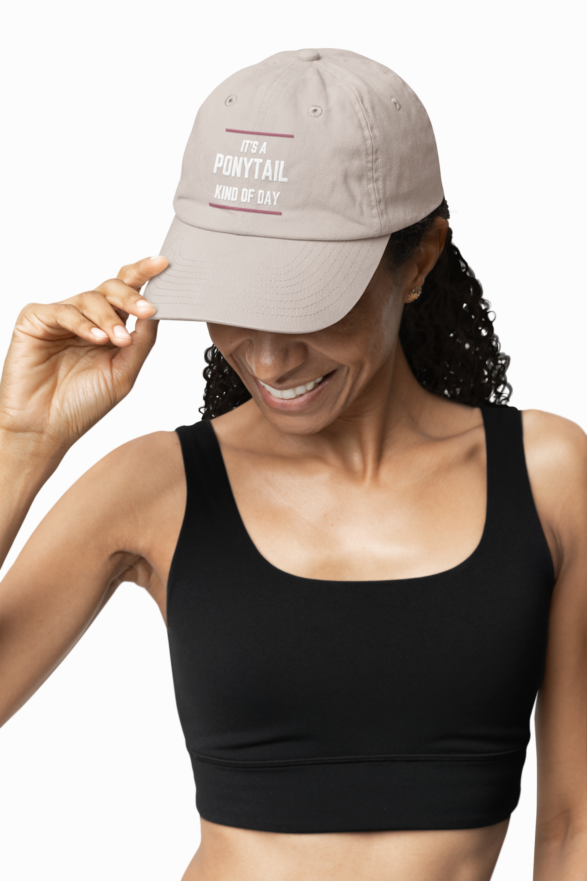 "It's A Ponytail Kind of Day" Embroidered Classic Dad Cap  product thumbnail image