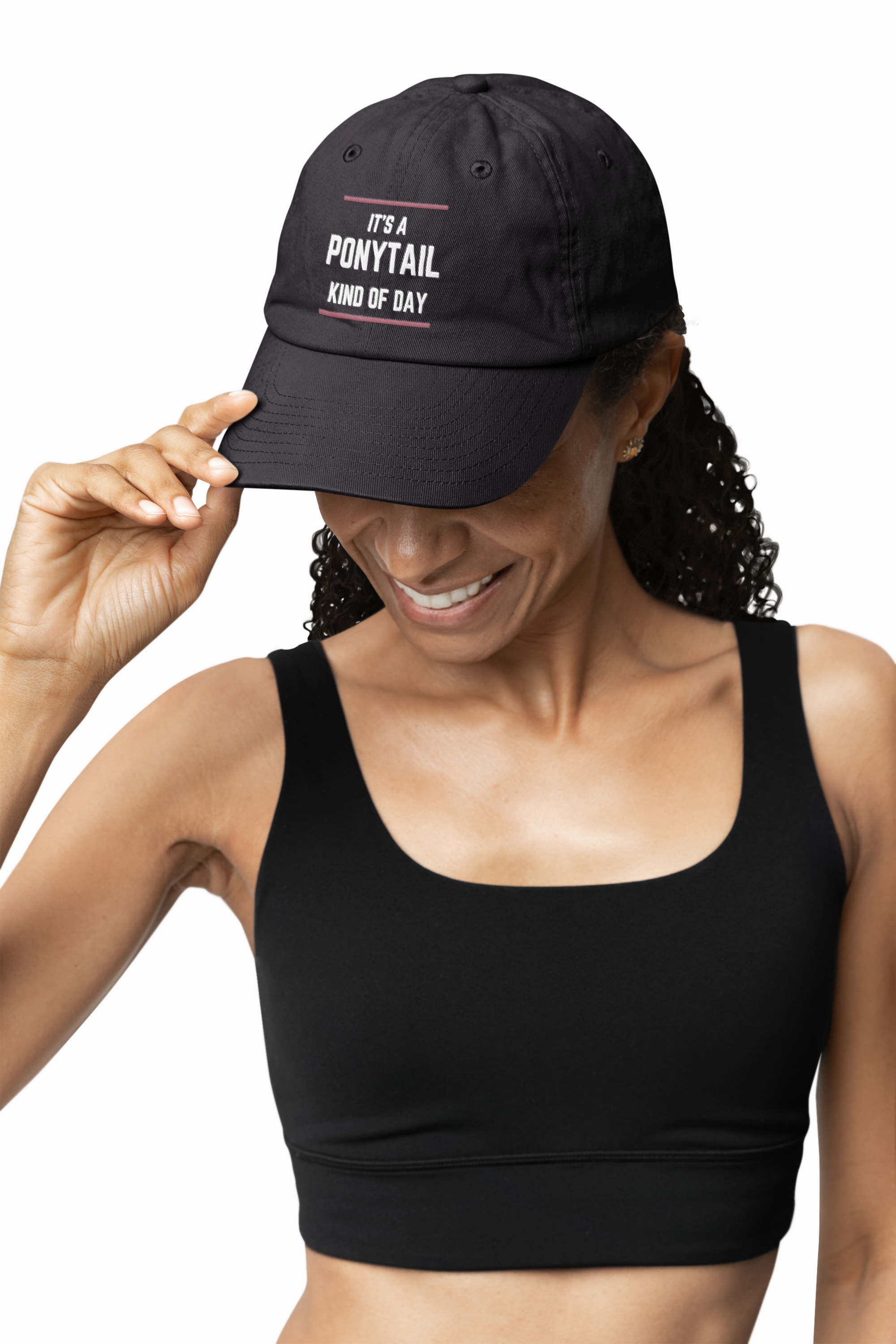 "It's A Ponytail Kind of Day" Embroidered Classic Dad Cap product thumbnail image "It's A Ponytail Kind of Day" Embroidered Classic Dad Cap product thumbnail image