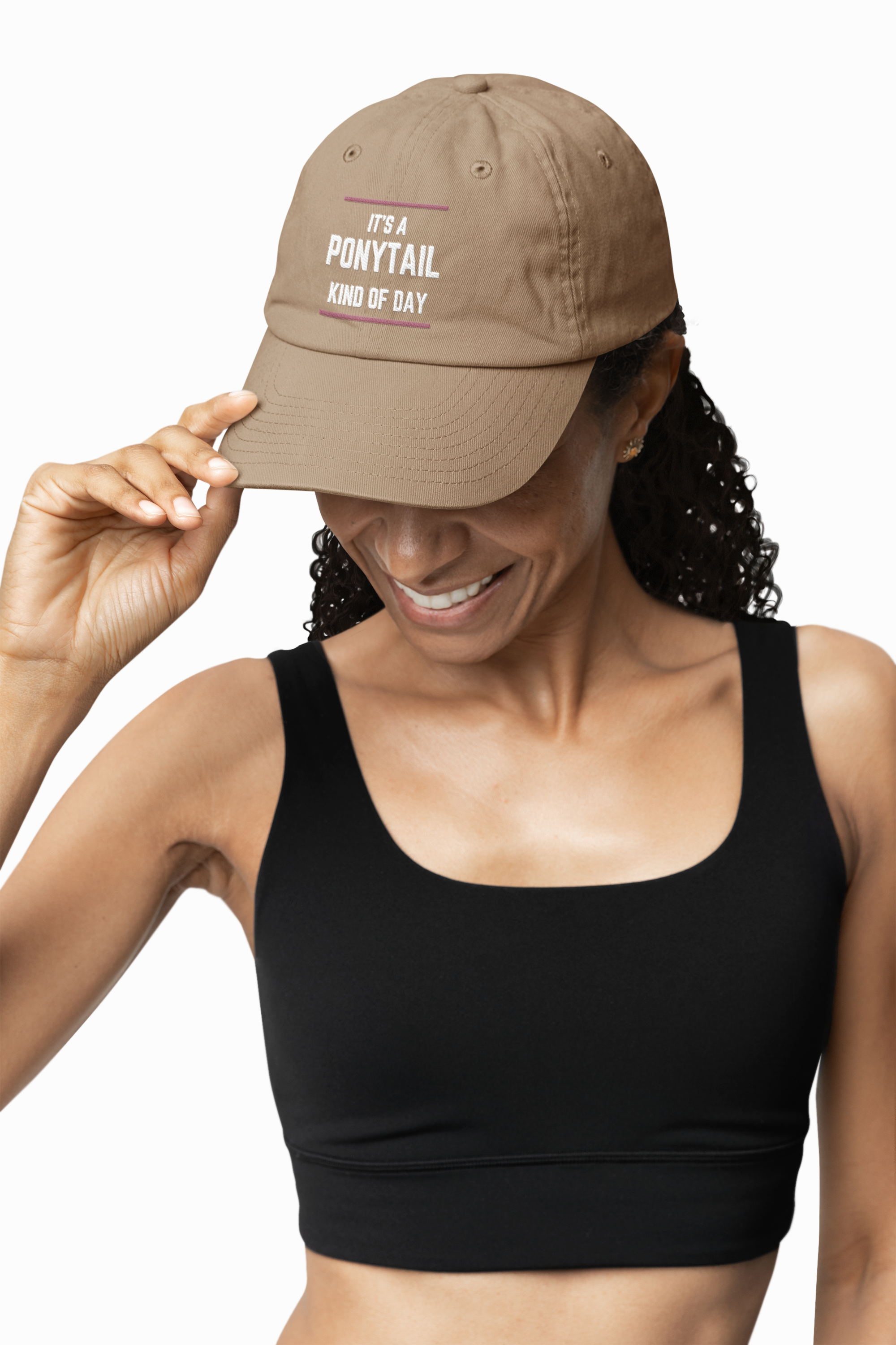 "It's A Ponytail Kind of Day" Embroidered Classic Dad Cap  product thumbnail image