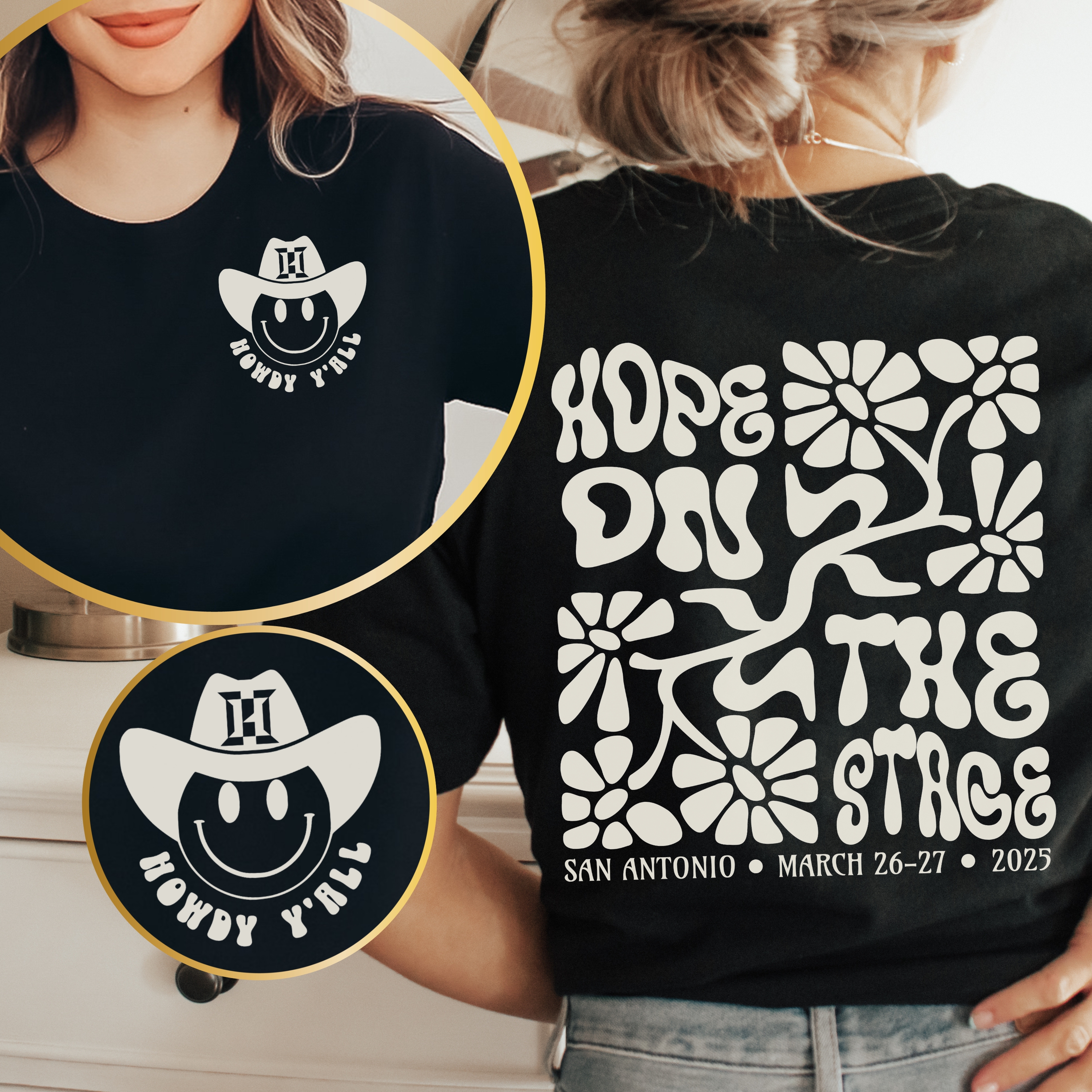 Hobi HOTS Cowboy UNISEX BELLA CANVAS Lightweight Tee, Printed on FRONT and BACK, Designed for ARMY, by ARMY product thumbnail image Hobi HOTS Cowboy UNISEX BELLA CANVAS Lightweight Tee, Printed on FRONT and BACK, Designed for ARMY, by ARMY product thumbnail image