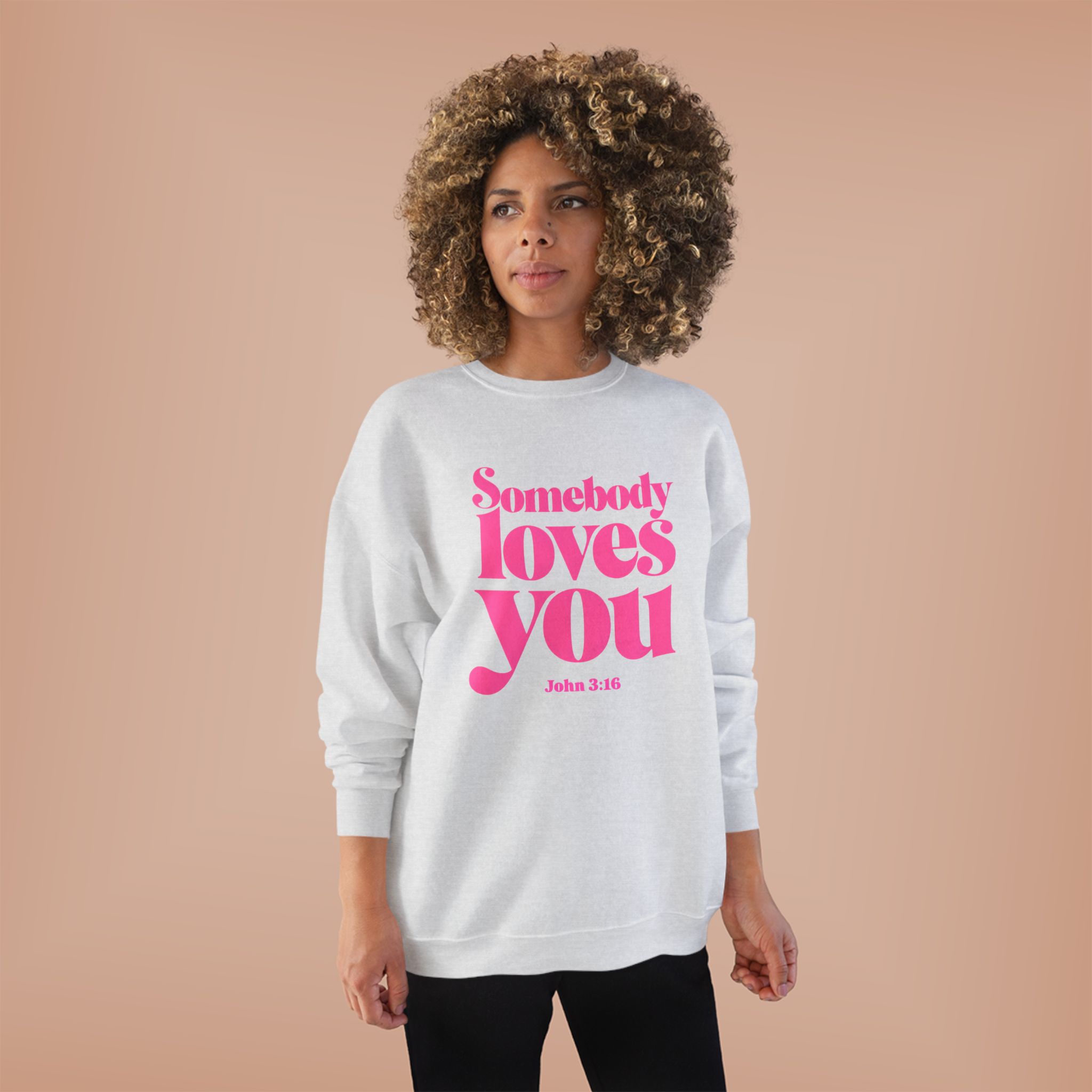Somebody Loves You John 3:16 Unisex EcoSmart® Crewneck Sweatshirt product thumbnail image Somebody Loves You John 3:16 Unisex EcoSmart® Crewneck Sweatshirt product thumbnail image