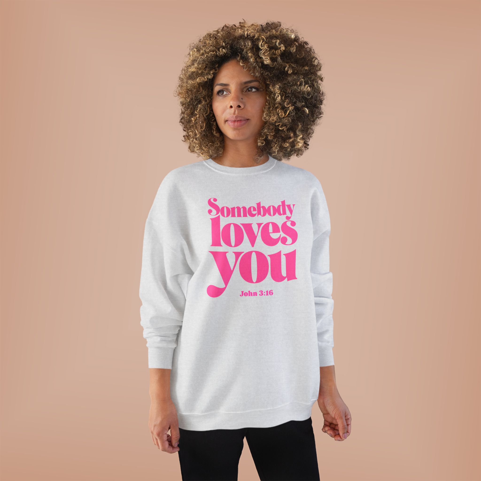 Somebody Loves You John 3:16 Unisex EcoSmart® Crewneck Sweatshirt product thumbnail image Somebody Loves You John 3:16 Unisex EcoSmart® Crewneck Sweatshirt product thumbnail image