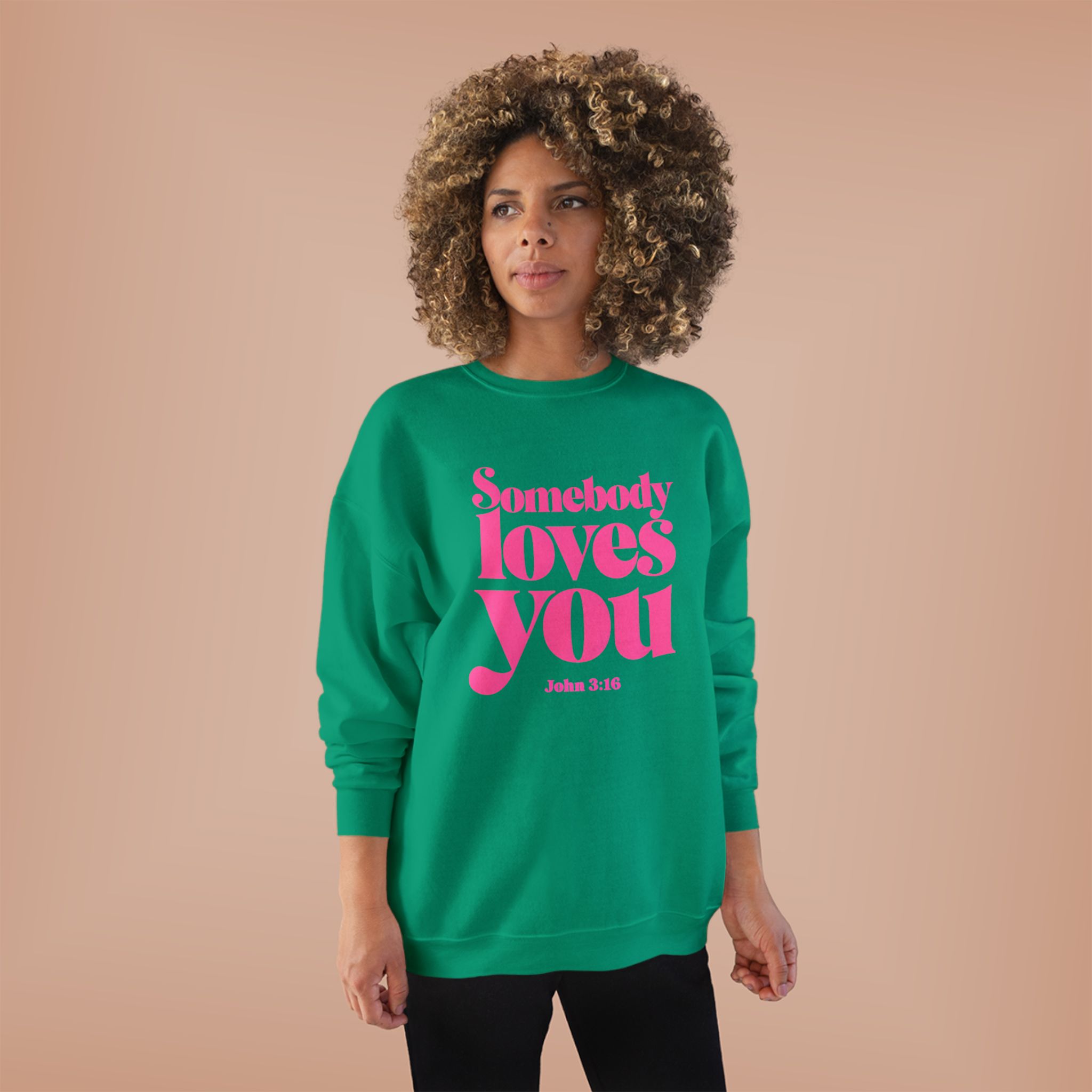 Somebody Loves You John 3:16 Unisex EcoSmart® Crewneck Sweatshirt product thumbnail image Somebody Loves You John 3:16 Unisex EcoSmart® Crewneck Sweatshirt product thumbnail image