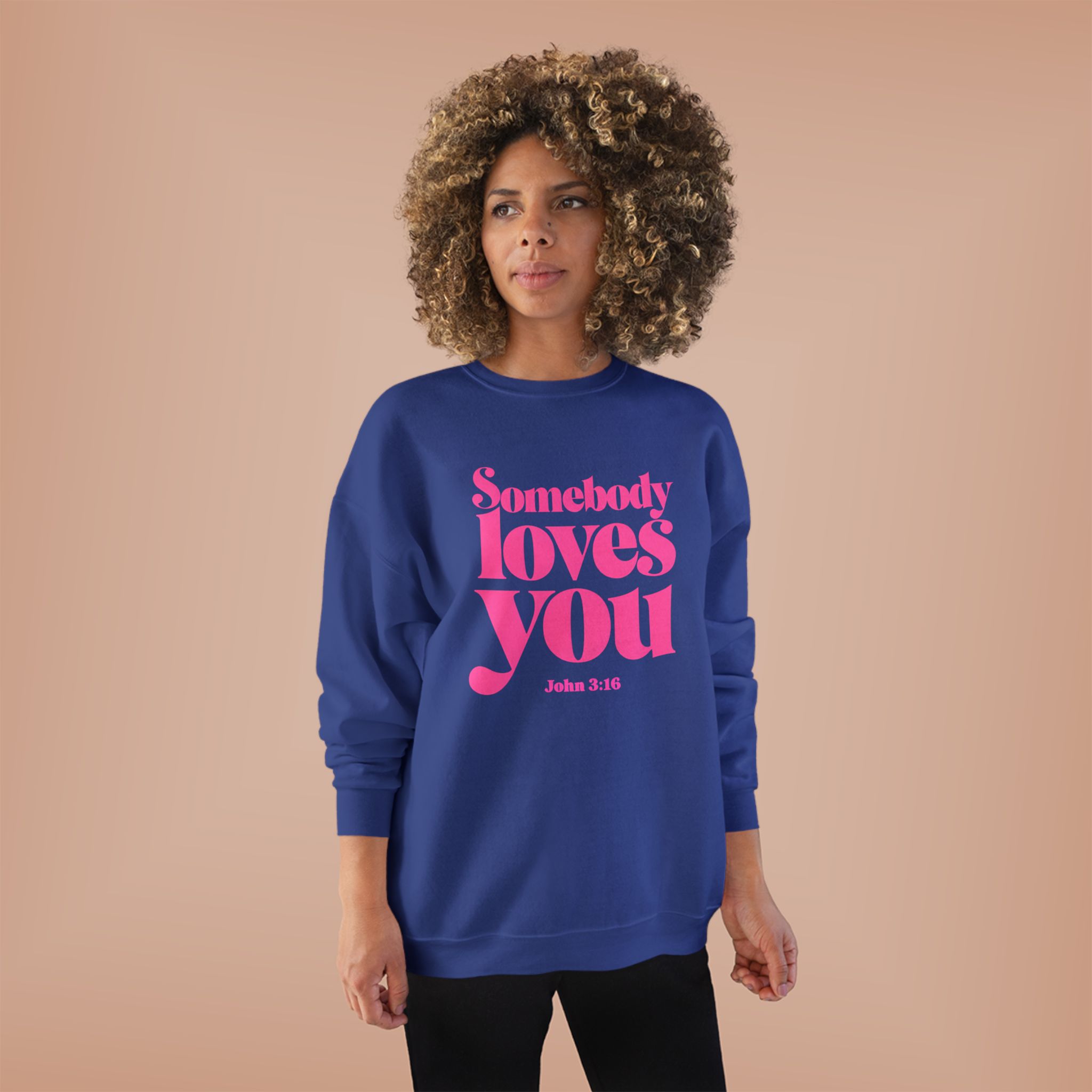 Somebody Loves You John 3:16 Unisex EcoSmart® Crewneck Sweatshirt product thumbnail image Somebody Loves You John 3:16 Unisex EcoSmart® Crewneck Sweatshirt product thumbnail image