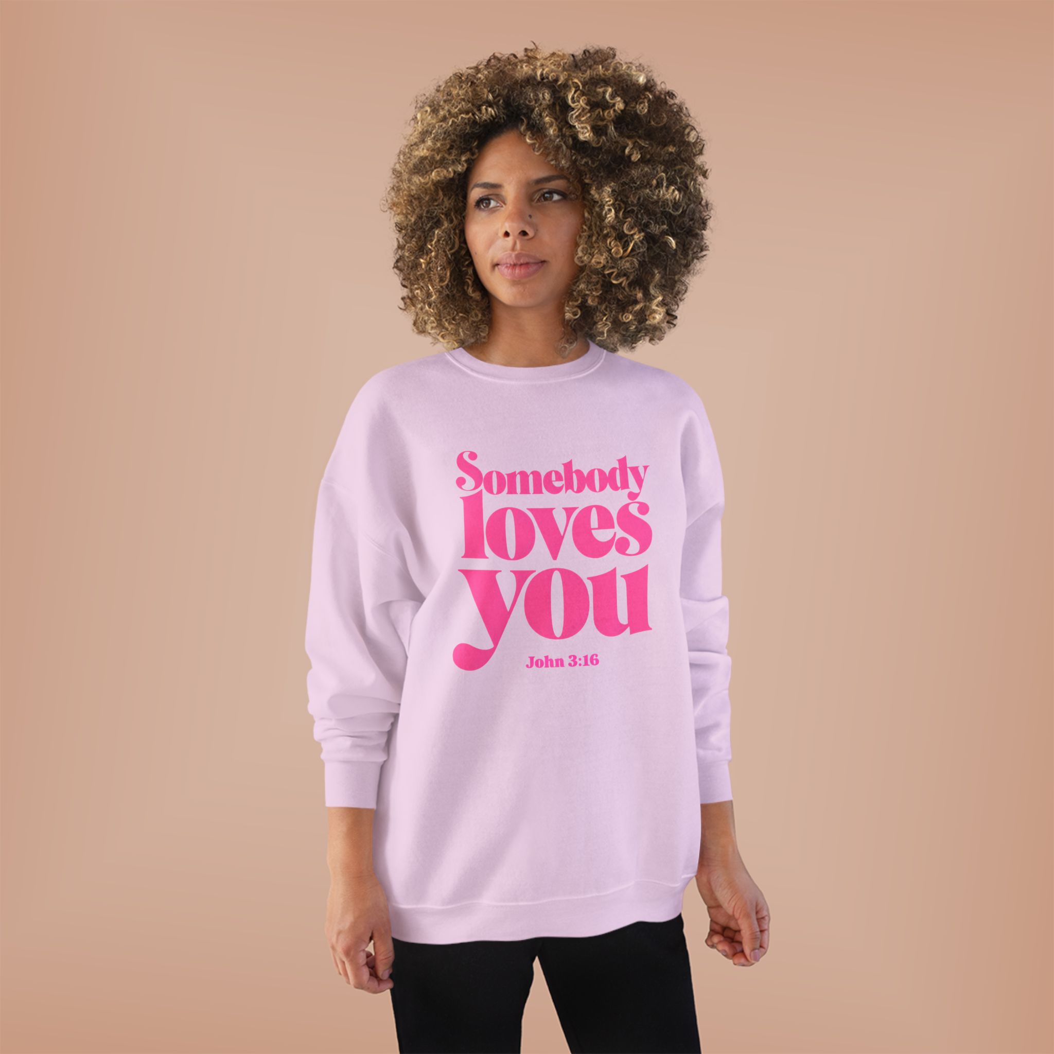 Somebody Loves You John 3:16 Unisex EcoSmart® Crewneck Sweatshirt product thumbnail image Somebody Loves You John 3:16 Unisex EcoSmart® Crewneck Sweatshirt product thumbnail image