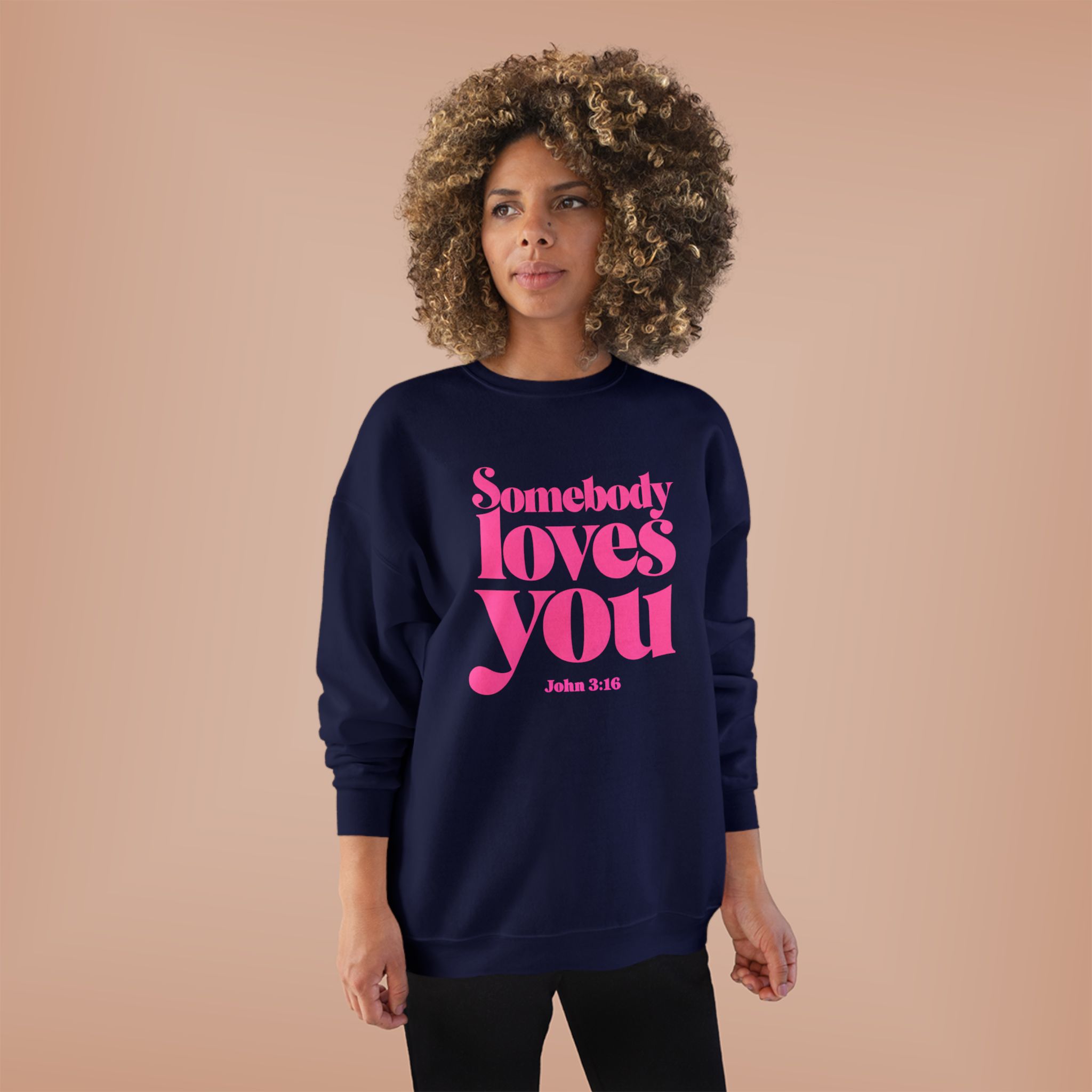Somebody Loves You John 3:16 Unisex EcoSmart® Crewneck Sweatshirt product thumbnail image Somebody Loves You John 3:16 Unisex EcoSmart® Crewneck Sweatshirt product thumbnail image