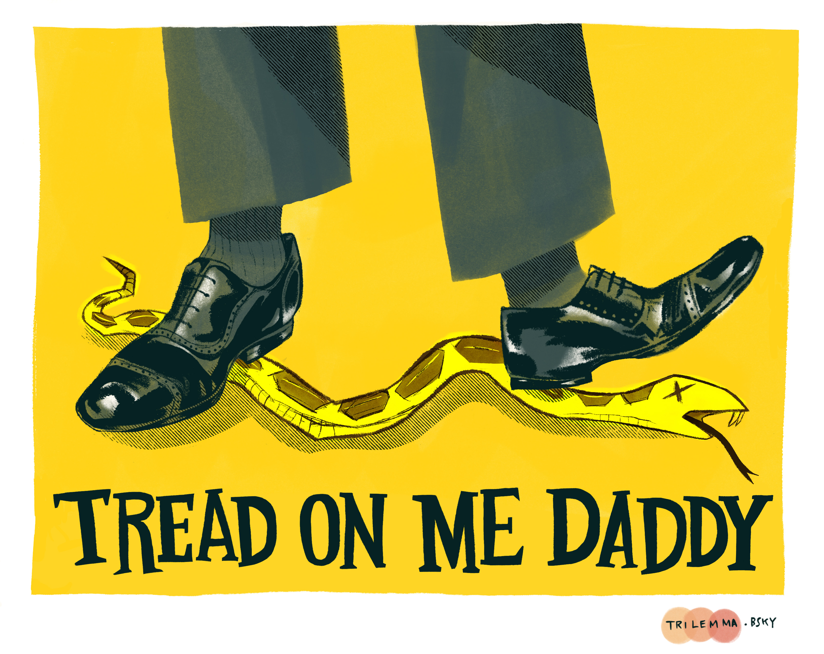 'Tread on Me Daddy' Gadsden Design Sticker product thumbnail image 'Tread on Me Daddy' Gadsden Design Sticker product thumbnail image