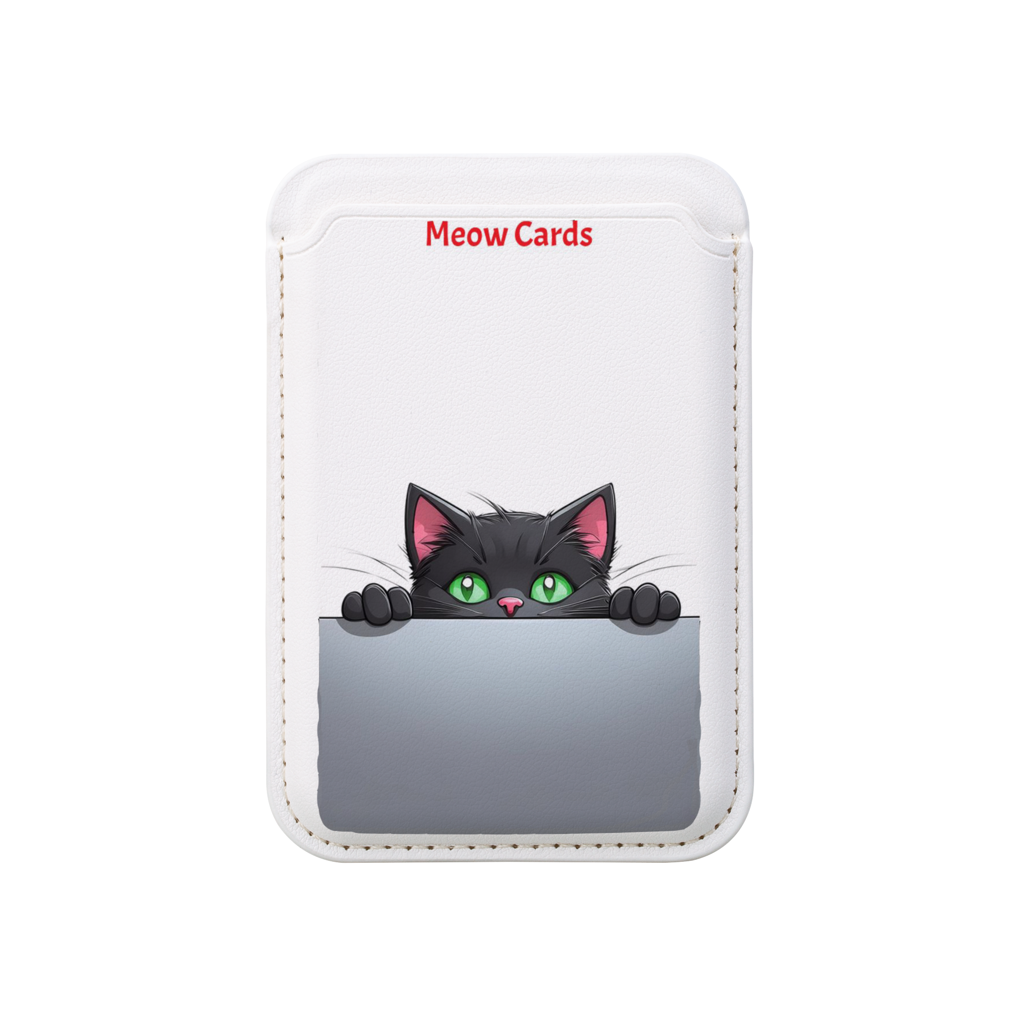 Peek-a-Boo with Style  | Vegan Wallet with Adorable Black Cat Design product thumbnail image