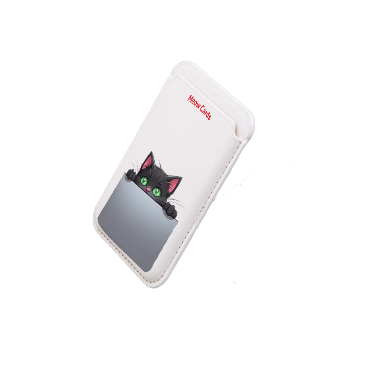 Peek-a-Boo with Style  | Vegan Wallet with Adorable Black Cat Design product thumbnail image
