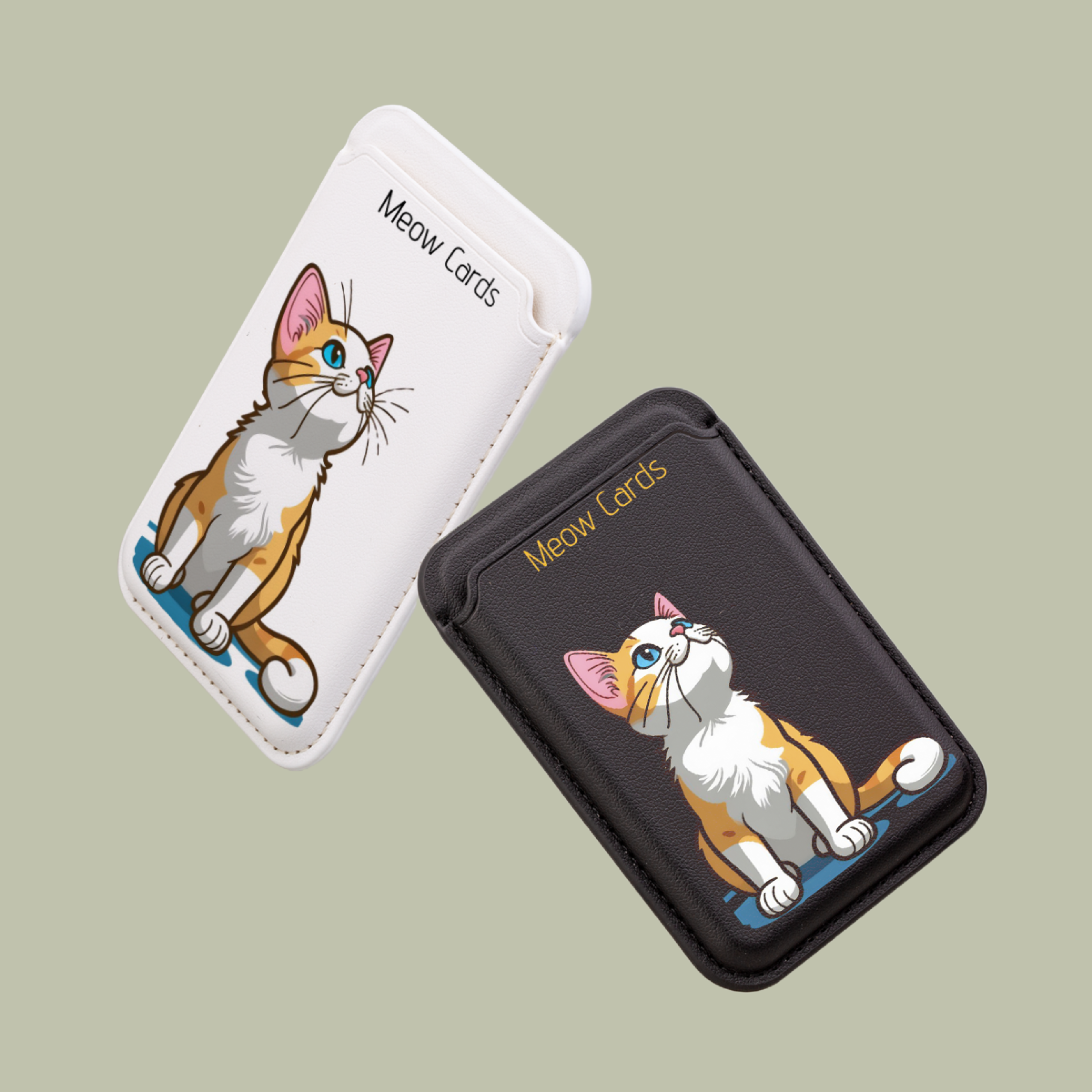 Purrfectly Sleek – Vegan MagSafe Wallet With Meow Power 