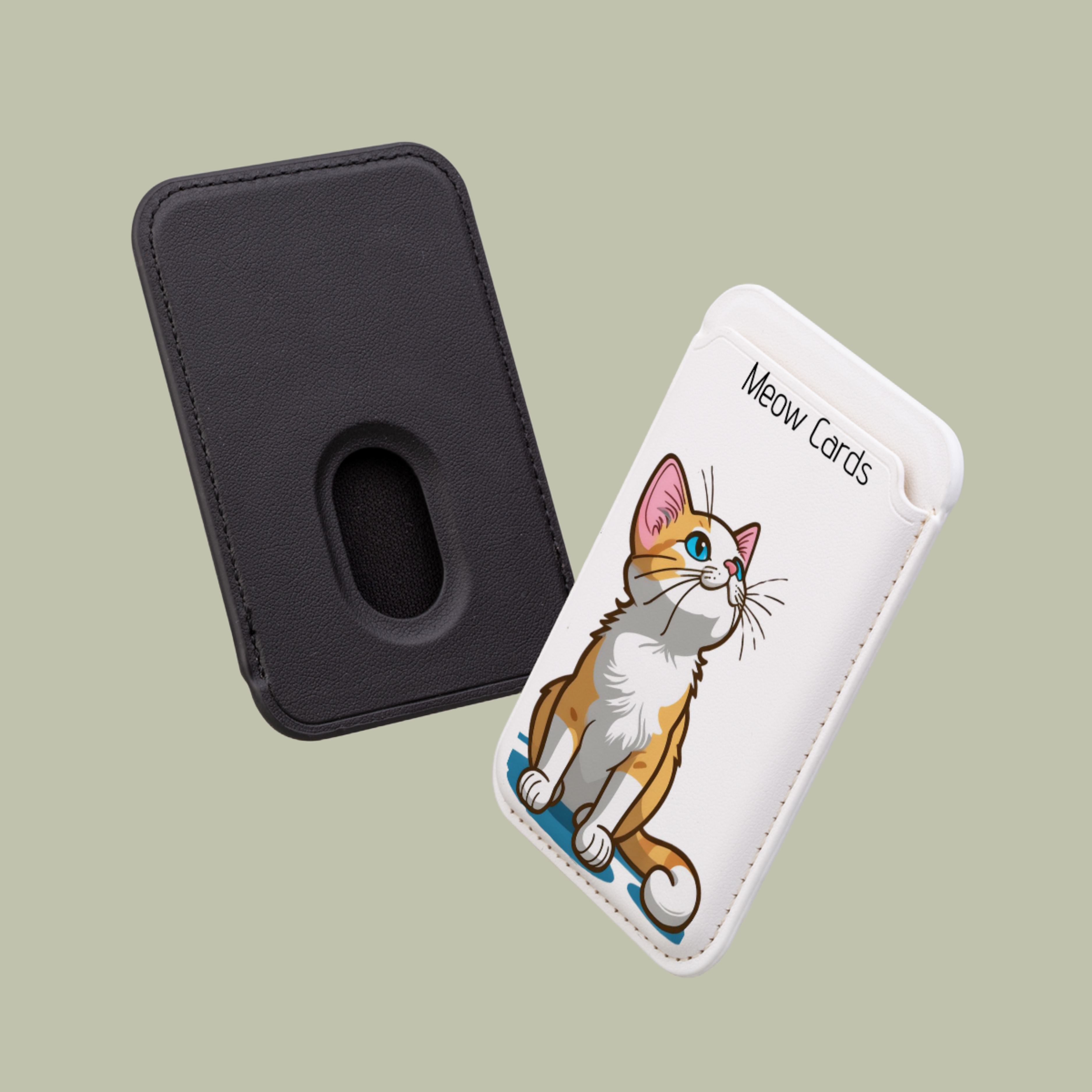 Purrfectly Sleek – Vegan MagSafe Wallet With Meow Power product thumbnail image Purrfectly Sleek – Vegan MagSafe Wallet With Meow Power product thumbnail image