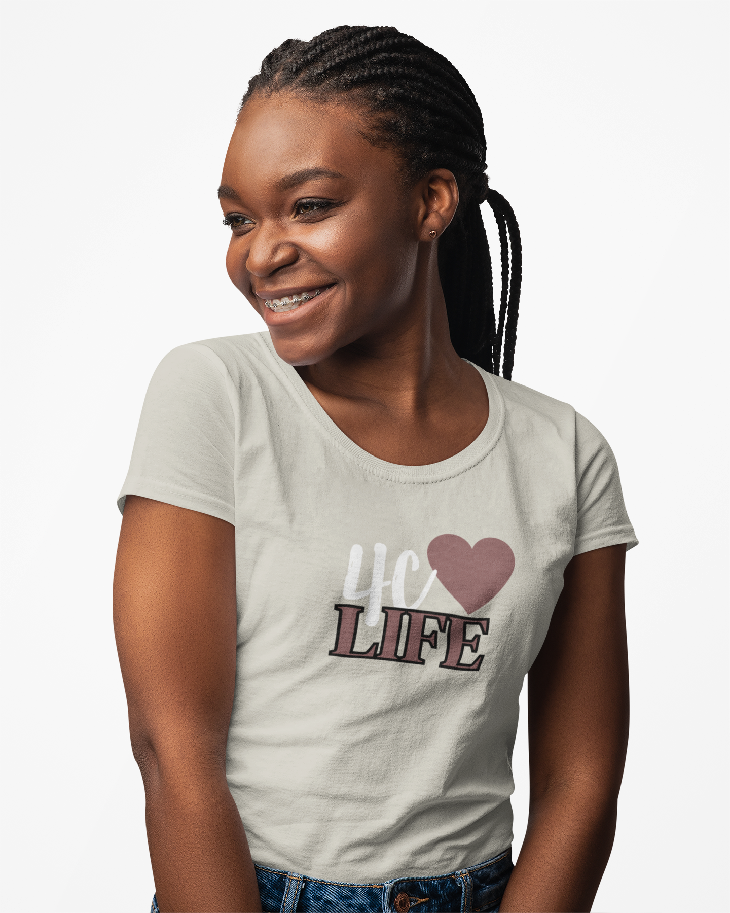 "4c Life" Custom Graphic T-Shirt for Natural 4c Curls Hairstyles product thumbnail image "4c Life" Custom Graphic T-Shirt for Natural 4c Curls Hairstyles product thumbnail image