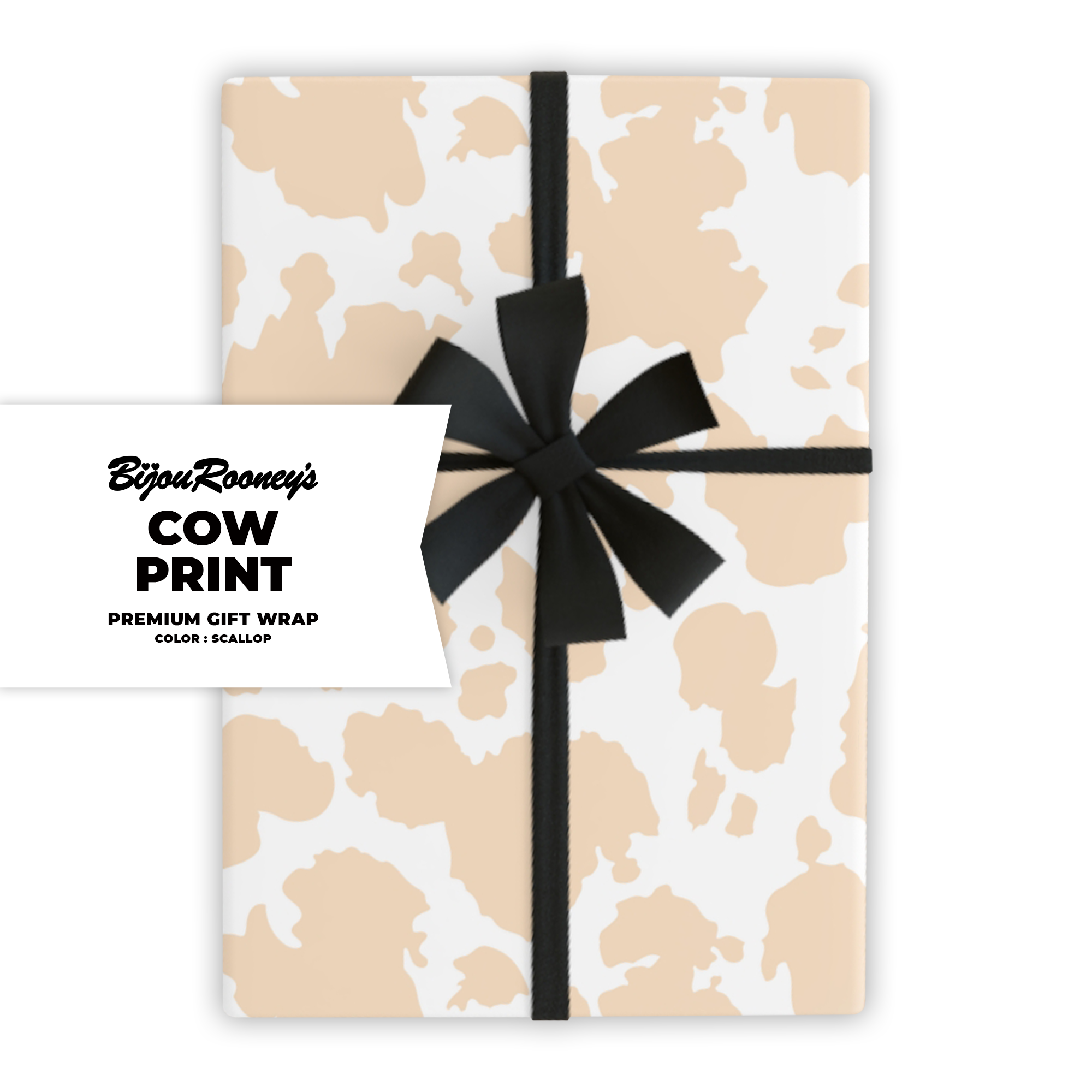 Cow Print Gift Wrap in Scallop product thumbnail image Cow Print Gift Wrap in Scallop product thumbnail image