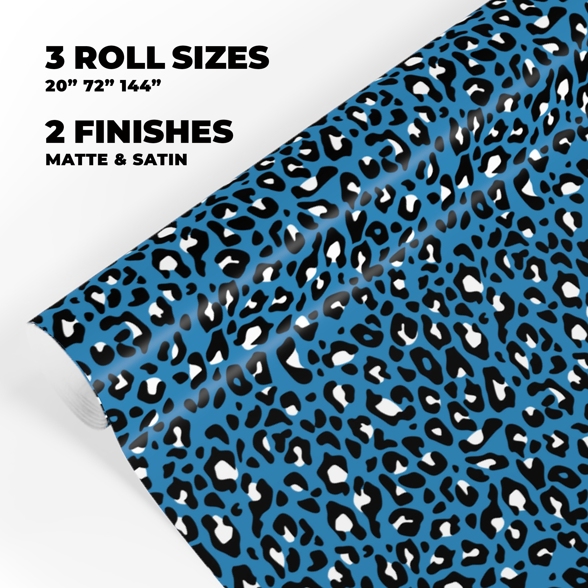 Leopard Print Gift Wrap in Denim product thumbnail image Leopard Print Gift Wrap in Denim product thumbnail image