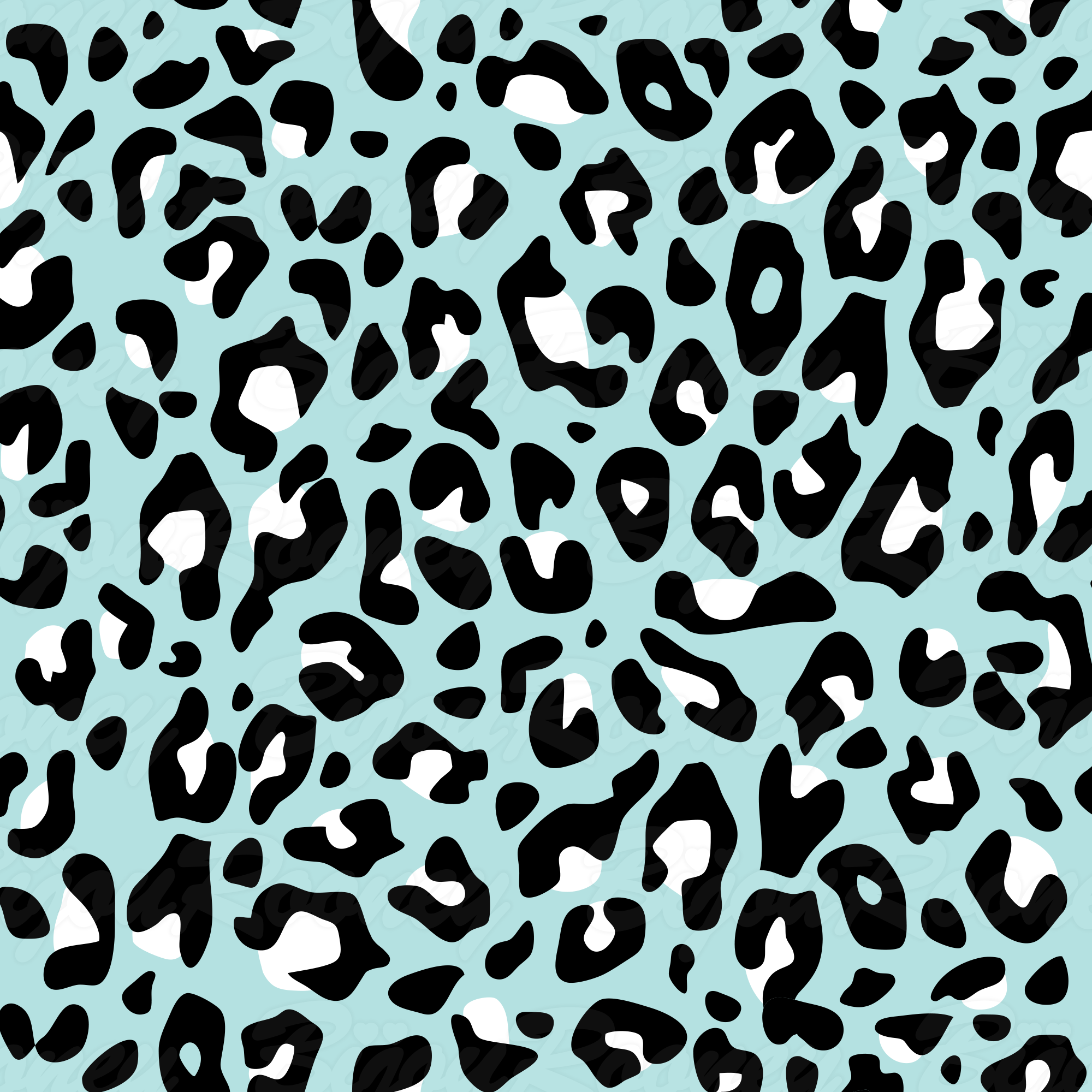 Leopard Print Gift Wrap in Sky product thumbnail image Leopard Print Gift Wrap in Sky product thumbnail image