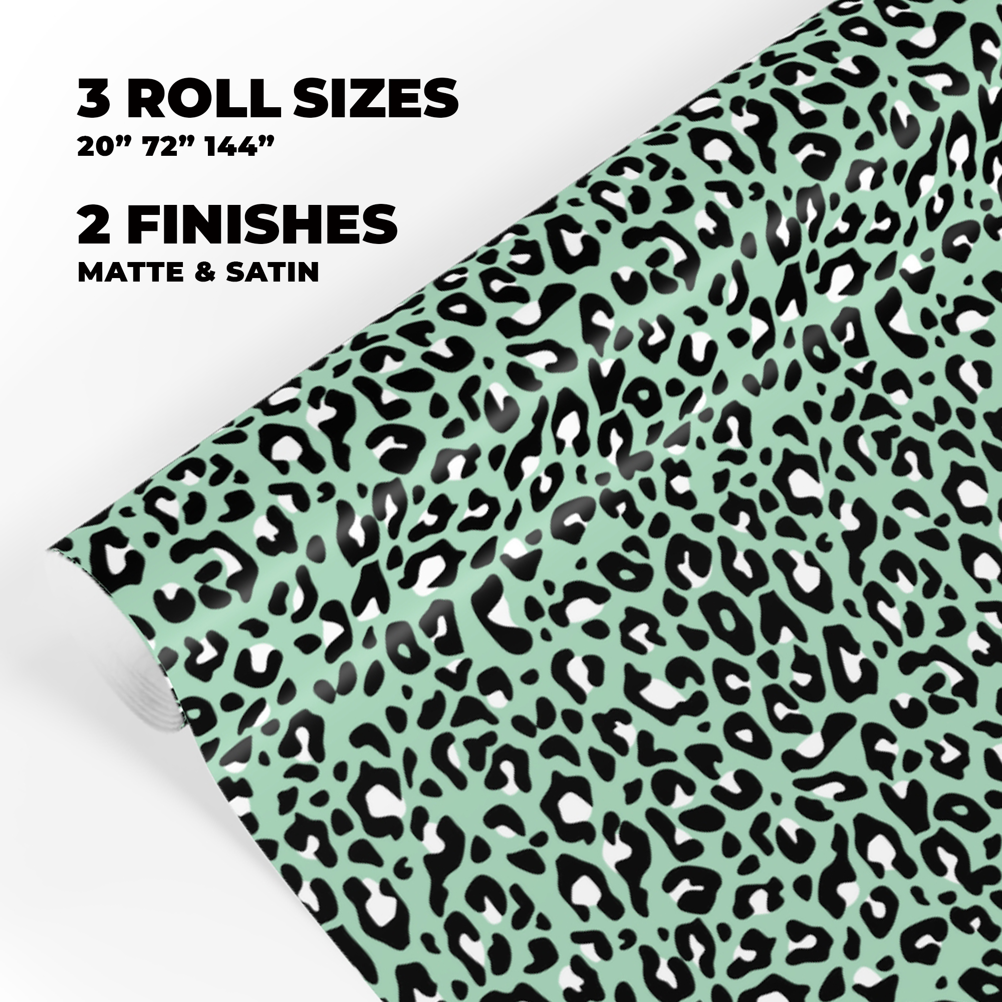 Leopard Print Gift Wrap in Mint product thumbnail image Leopard Print Gift Wrap in Mint product thumbnail image