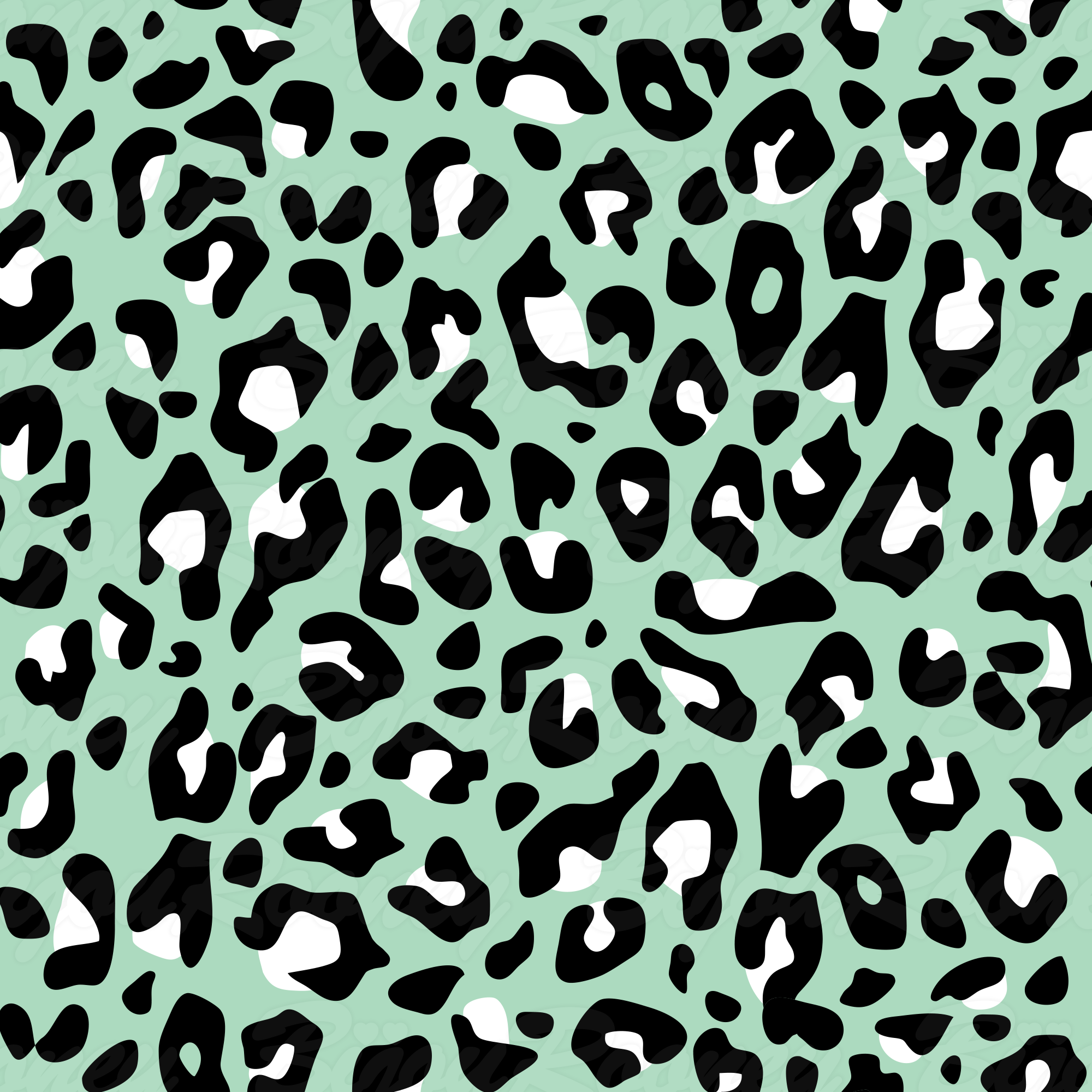Leopard Print Gift Wrap in Mint product thumbnail image Leopard Print Gift Wrap in Mint product thumbnail image